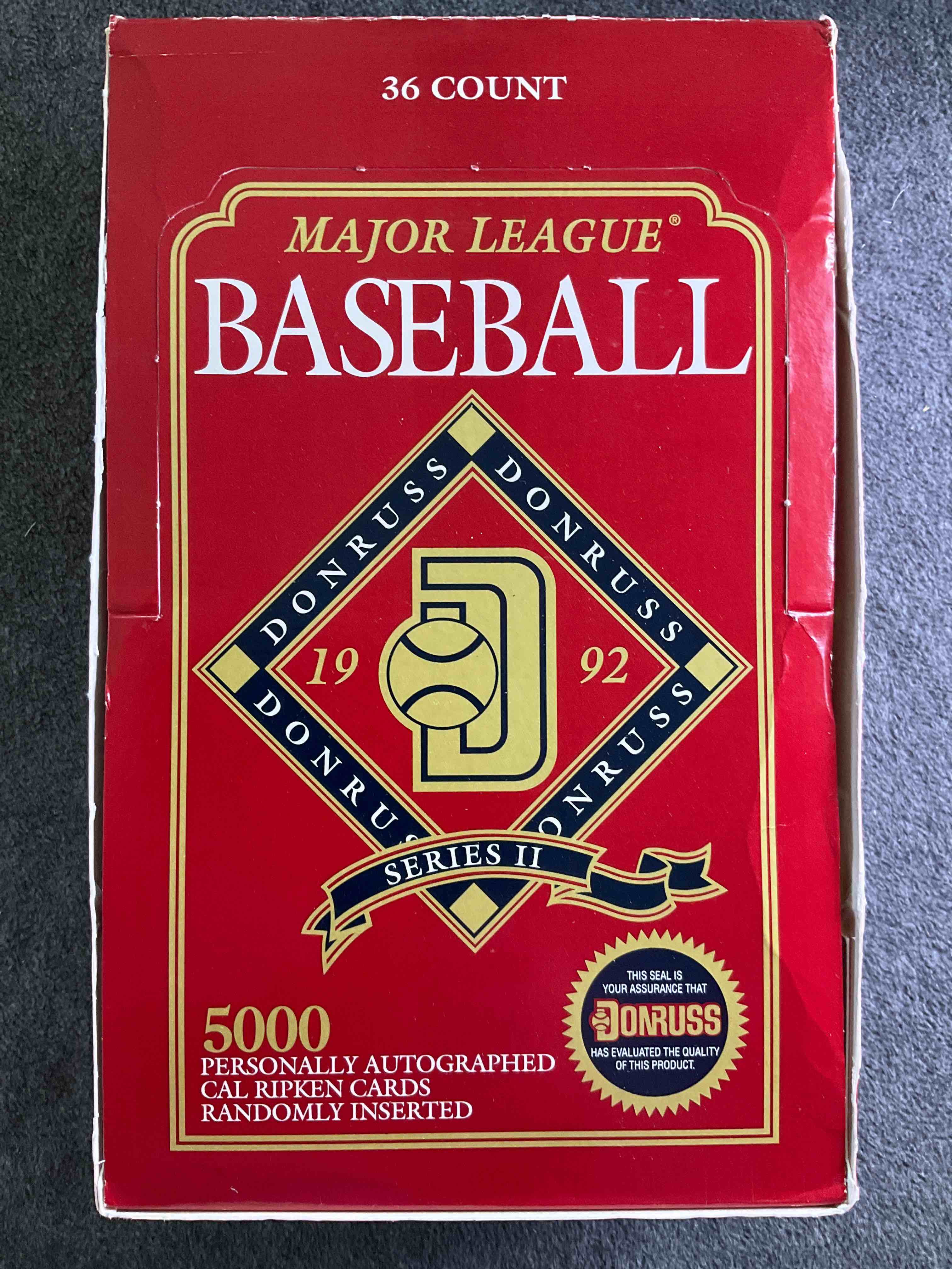 1992 Donruss Baseball Series Two Unopened Sealed Card Pack, Direct From Original Sealed Retail Case! Search for Valuable Cards From Ricky Henderson & Nolan Ryan & So Much More!