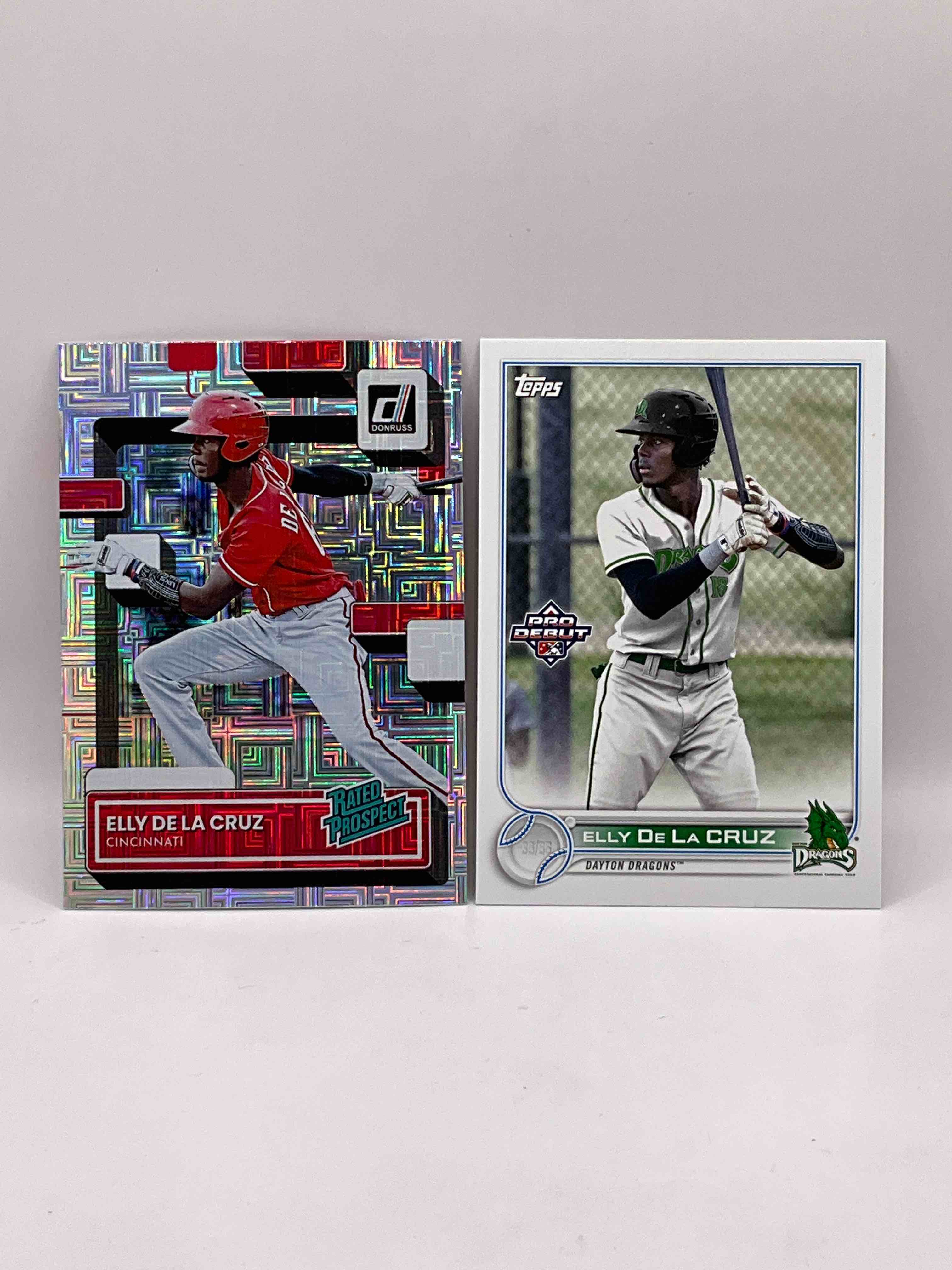 WOW! Elly De La Cruz Ultimate Rookie Bundle! Silver Weave Rookie & Topps Pro Debut Rookie Card! Both Mint!
