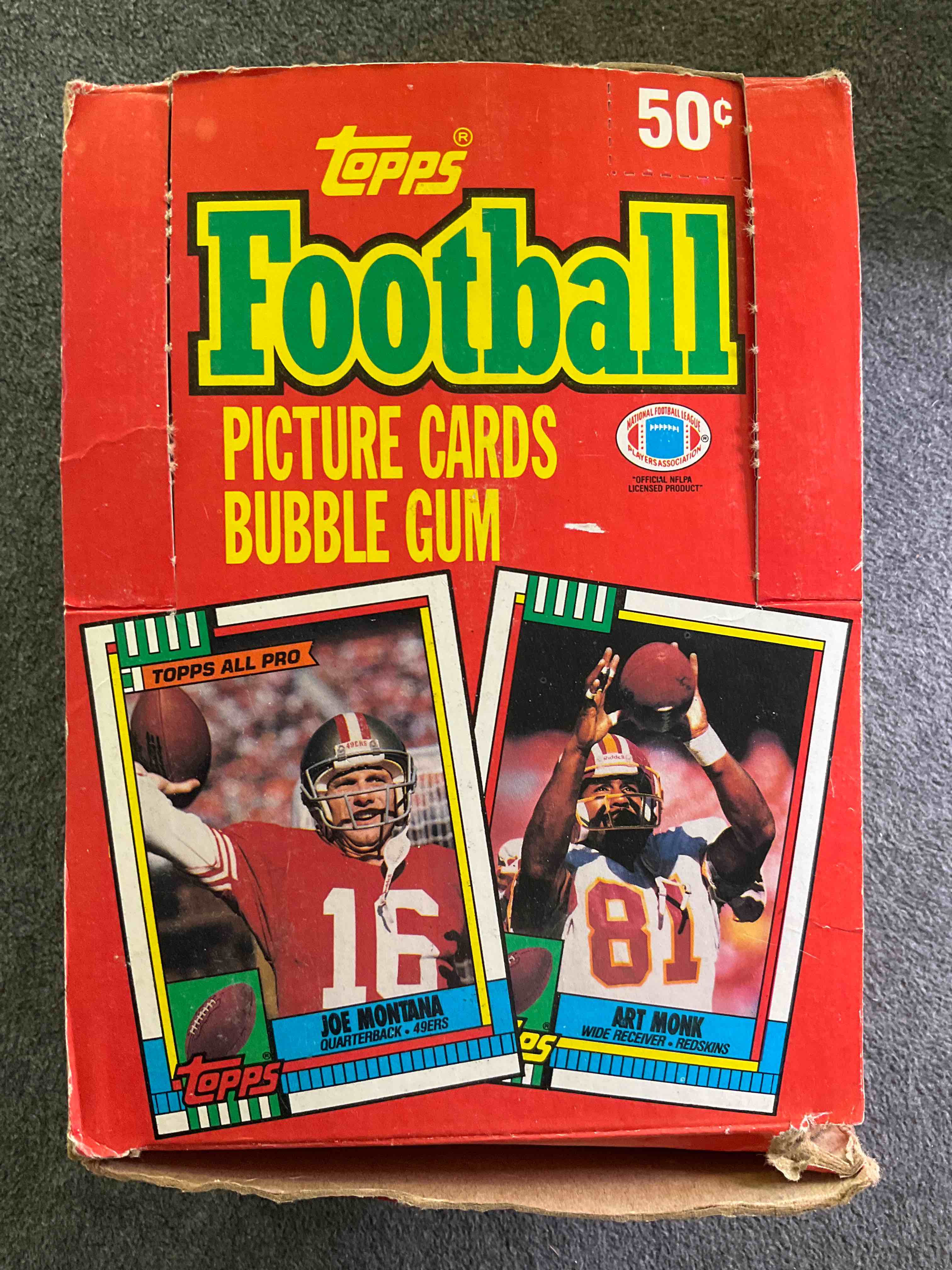 1990 Topps Football Unopened Wax Pack, Direct From Original Retail Box! Getting Hard To Find! Search For Early Barry Sanders & Jerry Rice & So Much More!