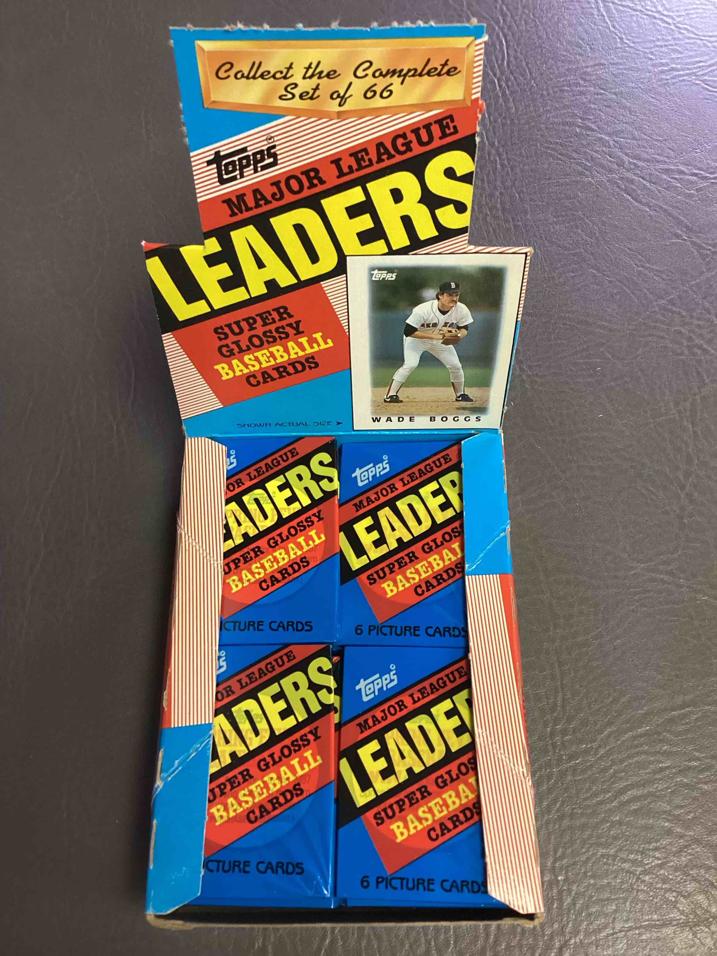 Ultra Rare! 1986 "MLB Leaders" Unopened Miniature Baseball Card Packs, 6 Cards Per Pack, Direct From Original Retail Case. Super Rare, Impossible To Find! Like New Condition!
