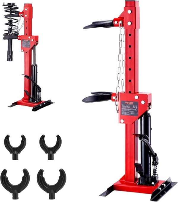 VEVOR Strut Spring Compressor, 4.5 Ton/9920 LBS Hydraulic Jack Capacity, 1 Ton Rated Compression Force, Auto Strut Coil Spring Compressor Tool, Hydraulic Spring Compressor for Strut Spring Removing Visit the VEVOR Store