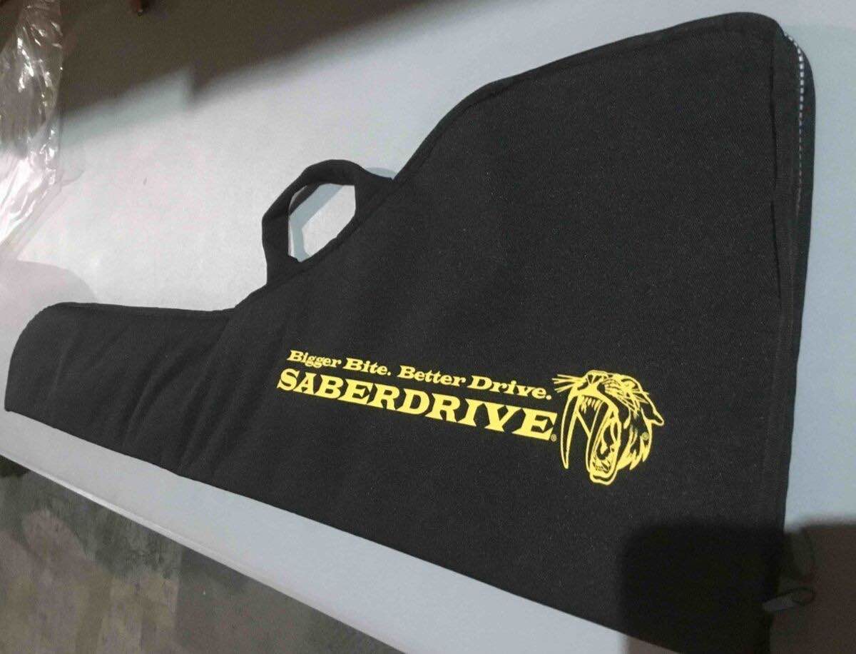 42" Saberdrive Strip Screw Tool Bag with Heavy Duty Zipper & Handle Black & Gold #55267 