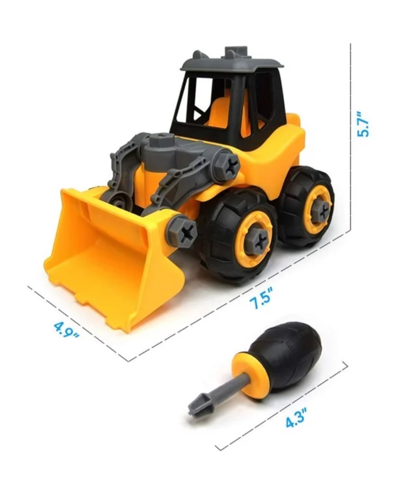 Excavator Bulldozer Vehicle Toys take Apart Toys, Toy Vehicles, Assembly Toy Ream Grab with Constructions Set, Building Vehicle Play Set with Screwdriver, Ideal Educational Toy for Toddlers' gift