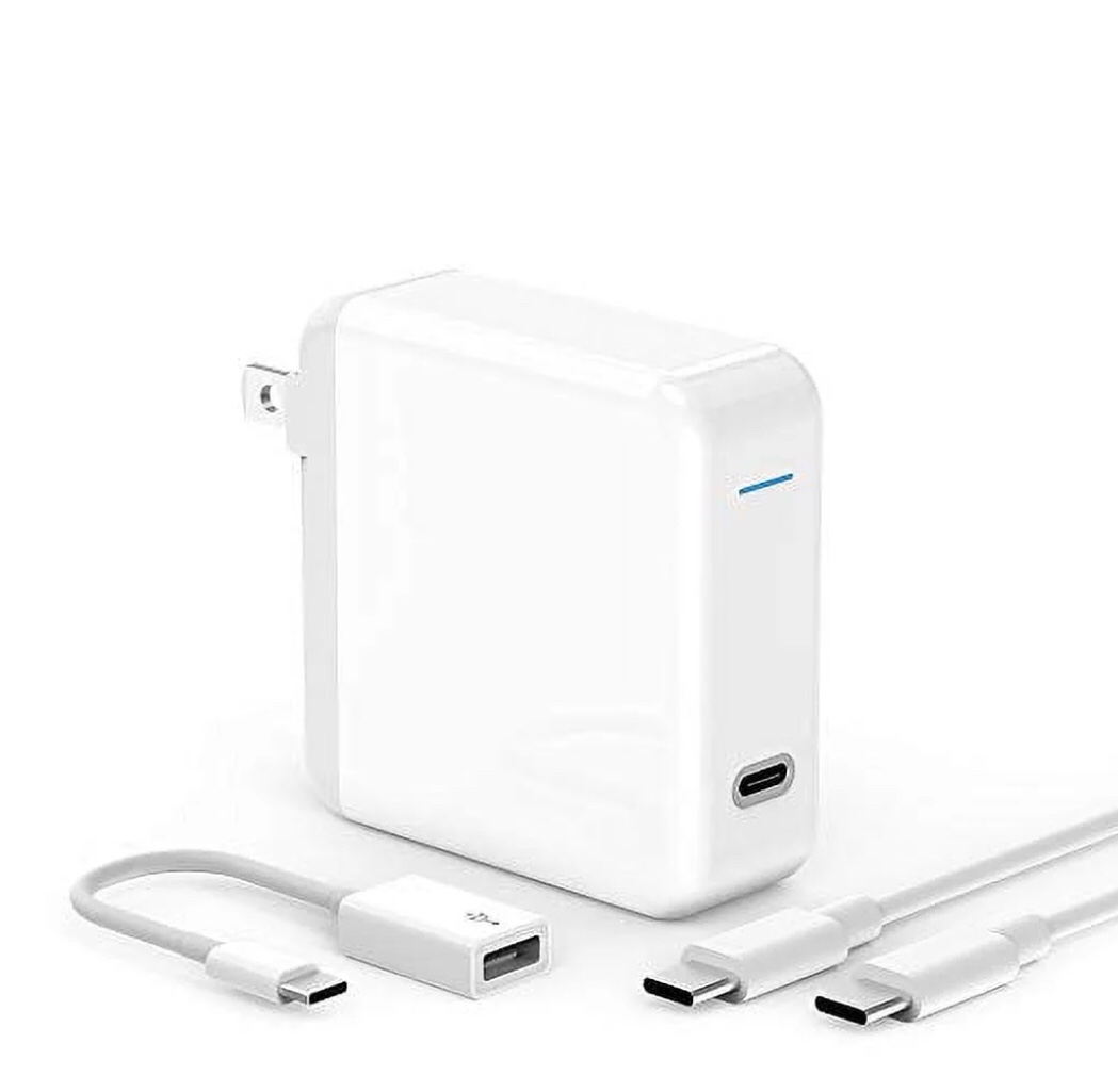 SZpower 61W USB-C Wall Charger for MacBook, iPad, Android, PC (White)