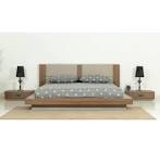 Nova Domus Fantasia - Contemporary Walnut & Grey Bed(Incomplete) 