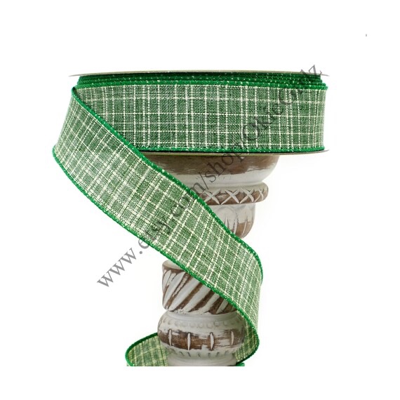 Member’s Mark Premium Ribbon 1.5” width x 50 yards. Natural Textured Green 