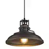  JAZAVA 1-Light Farmhouse Vintage Oil Rubbed Bronze Finish Barn Pendant Light with Metal Shade