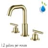 8 in. Widespread Double Handles Bathroom Faucet Combo Kit in Brushed Gold