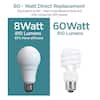 60-Watt Equivalent Cool White (4000K) A19 E26 Base LED Light Bulbs (4 pack)