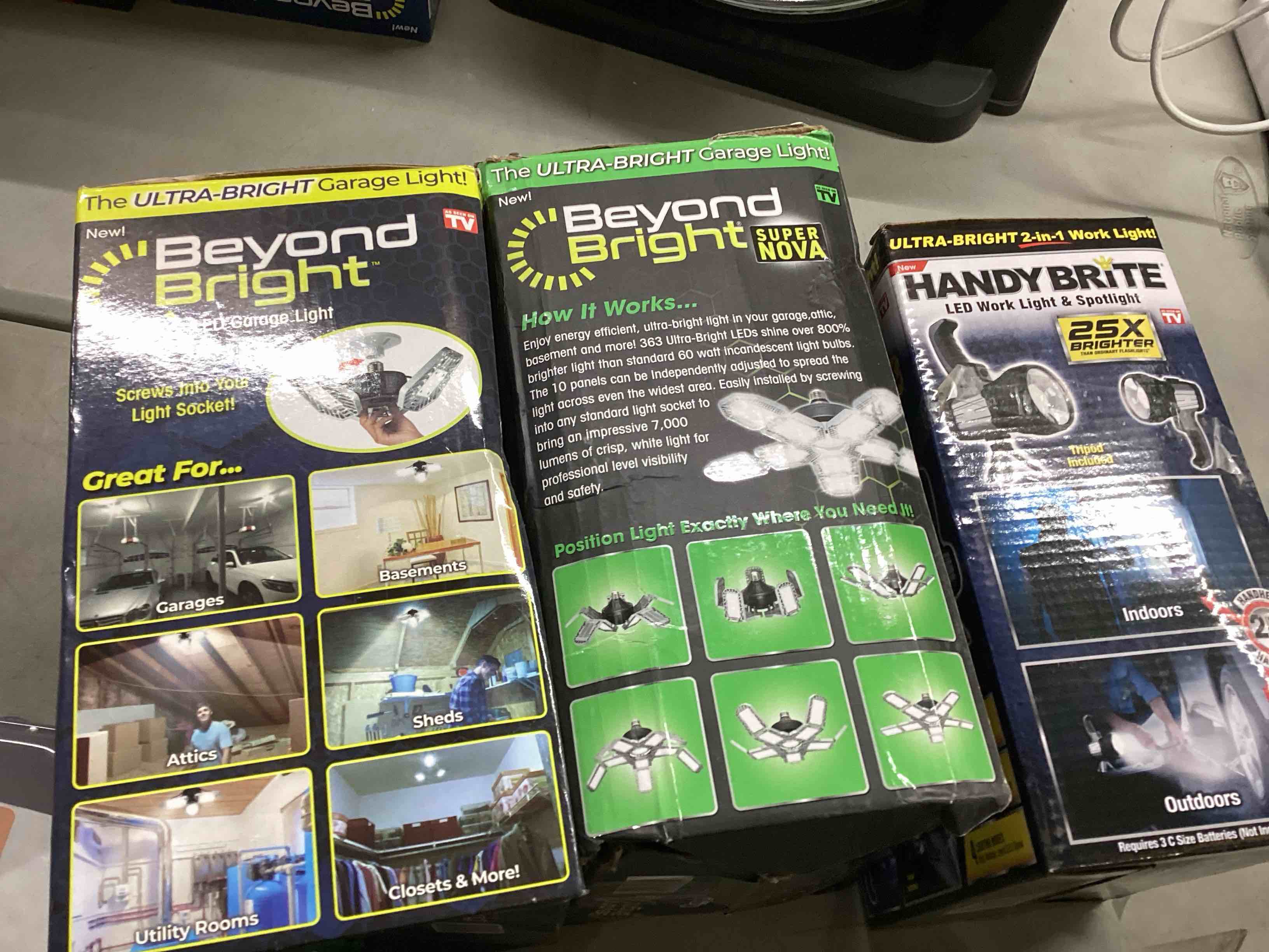 Assortment of Beyond Bright Garage Lights