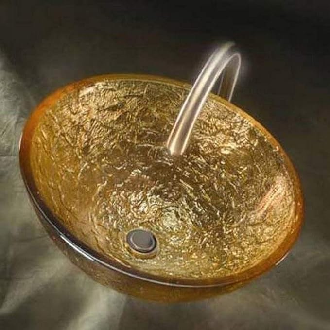 JSG Oceana 005-005-100 Vessel, 17", Champagne Gold