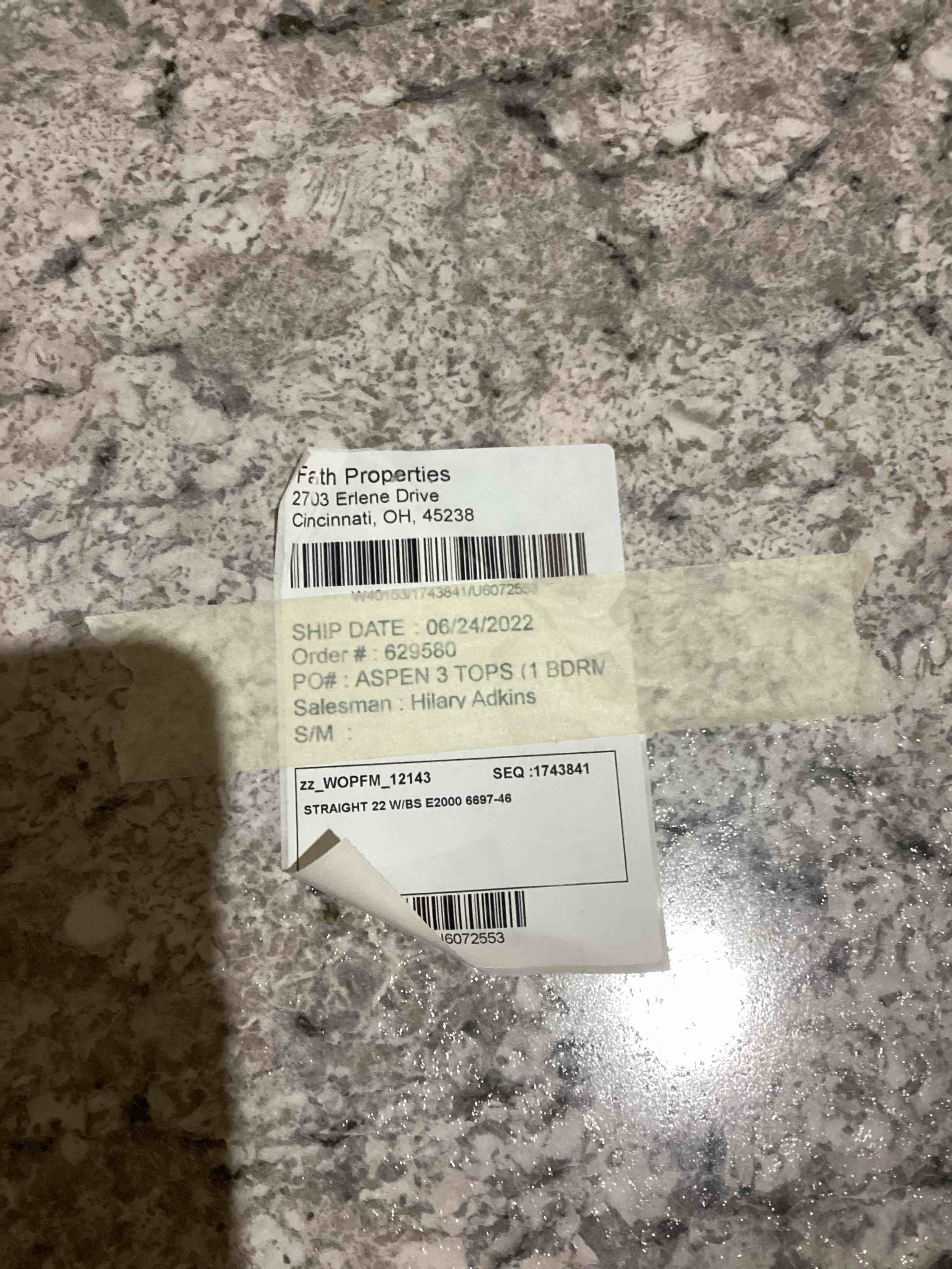 Laminate Countertop, Grey Marble, 21 5/16 in. x 25 3/8 in.