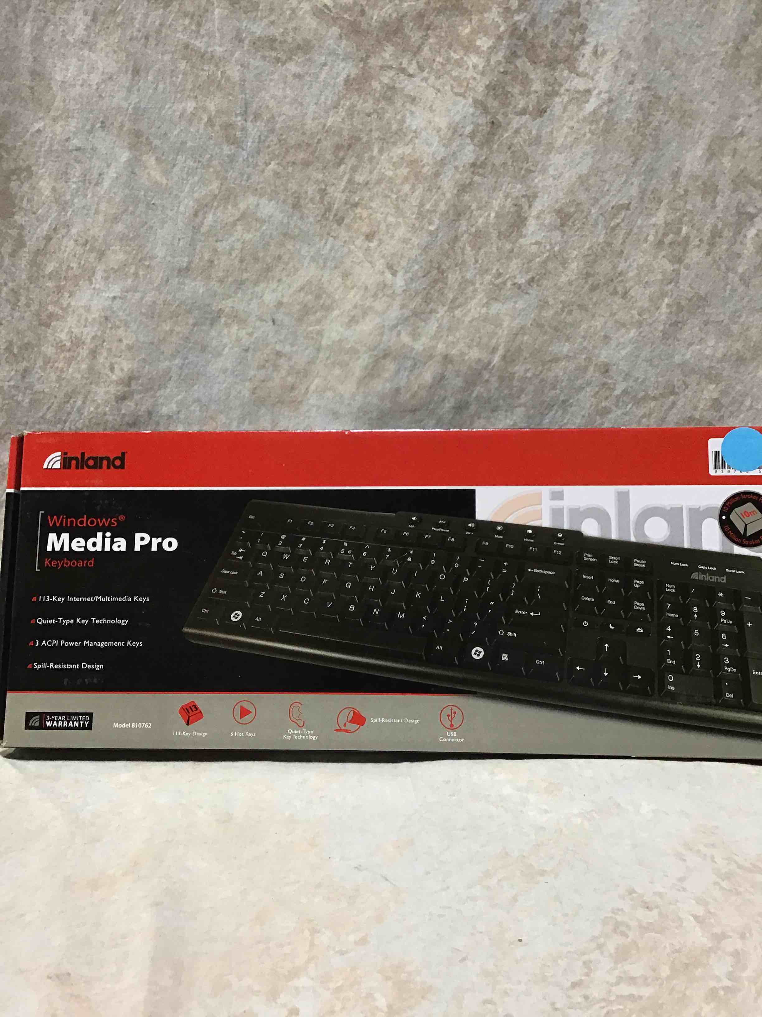 inland windows media pro keyboard 