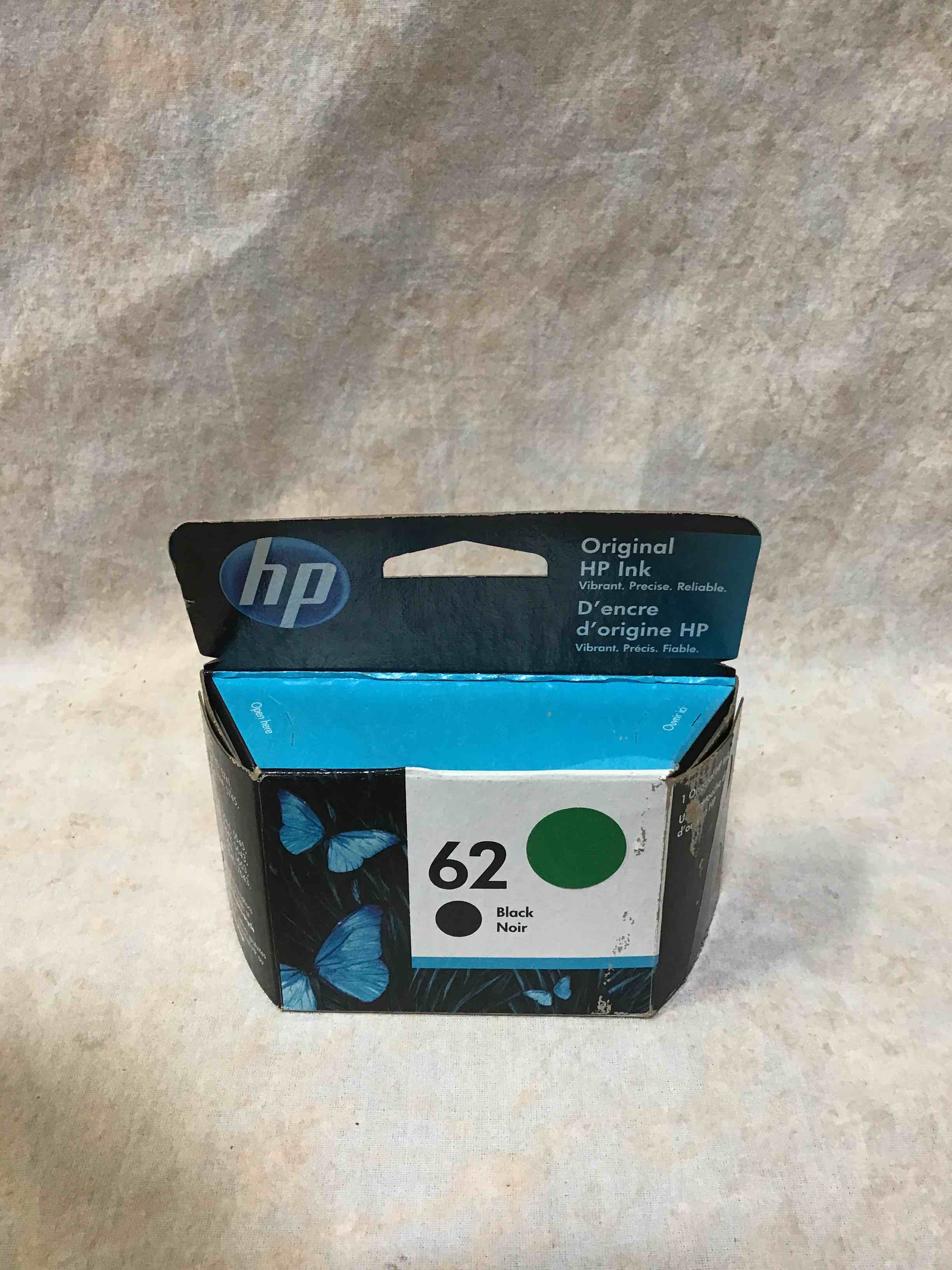 hp 62 black ink cartridge | works with hp envy 5540, 5640, 5660, 7640 series, hp officejet 5740, 804