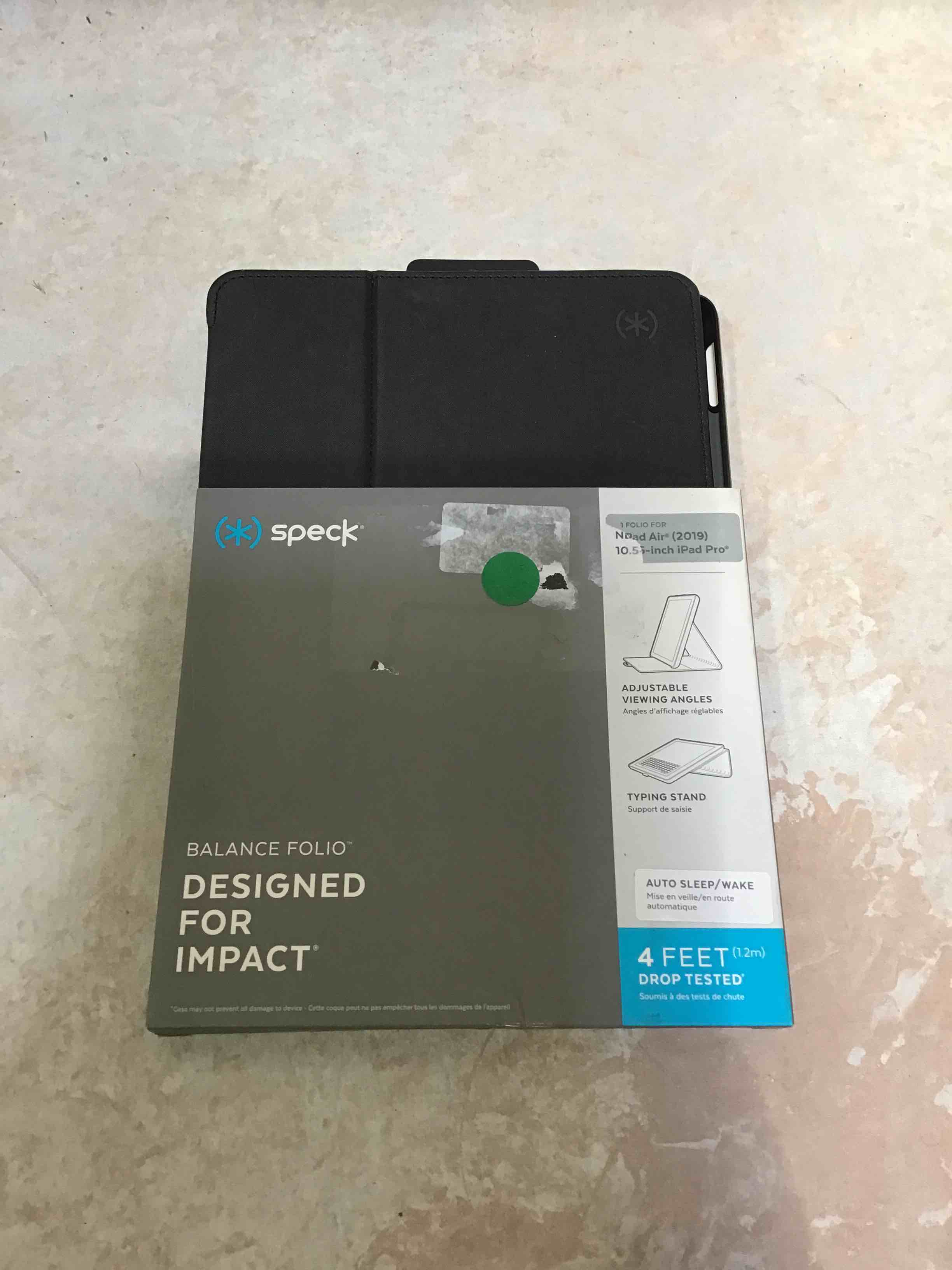 Speck Products BalanceFolio iPad Air (2019) Case (Also fits 10.5-inch iPad Pro), Black/Slate Grey (1