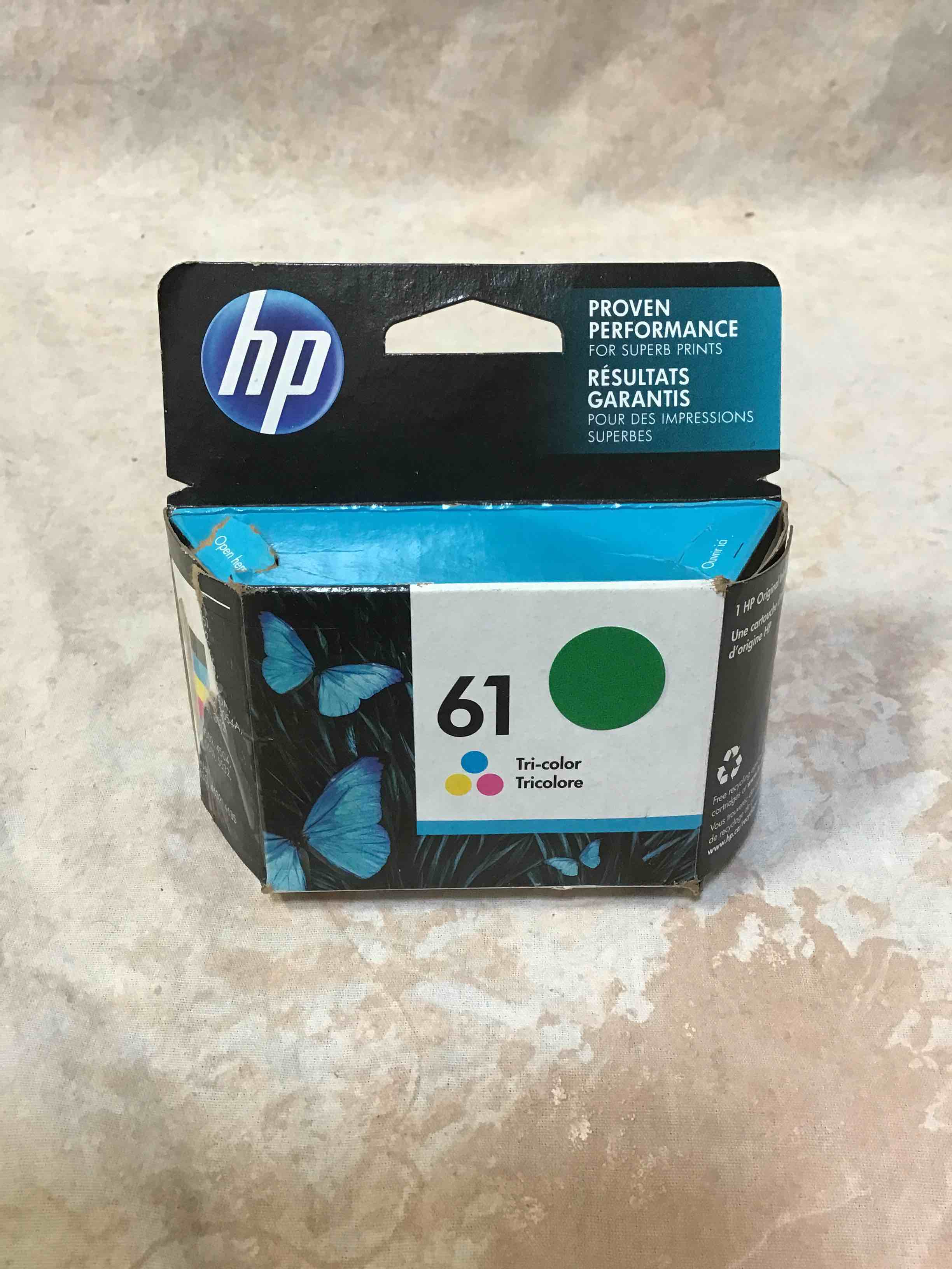 hp 61 tri-color original ink cartridge (ch562wn)