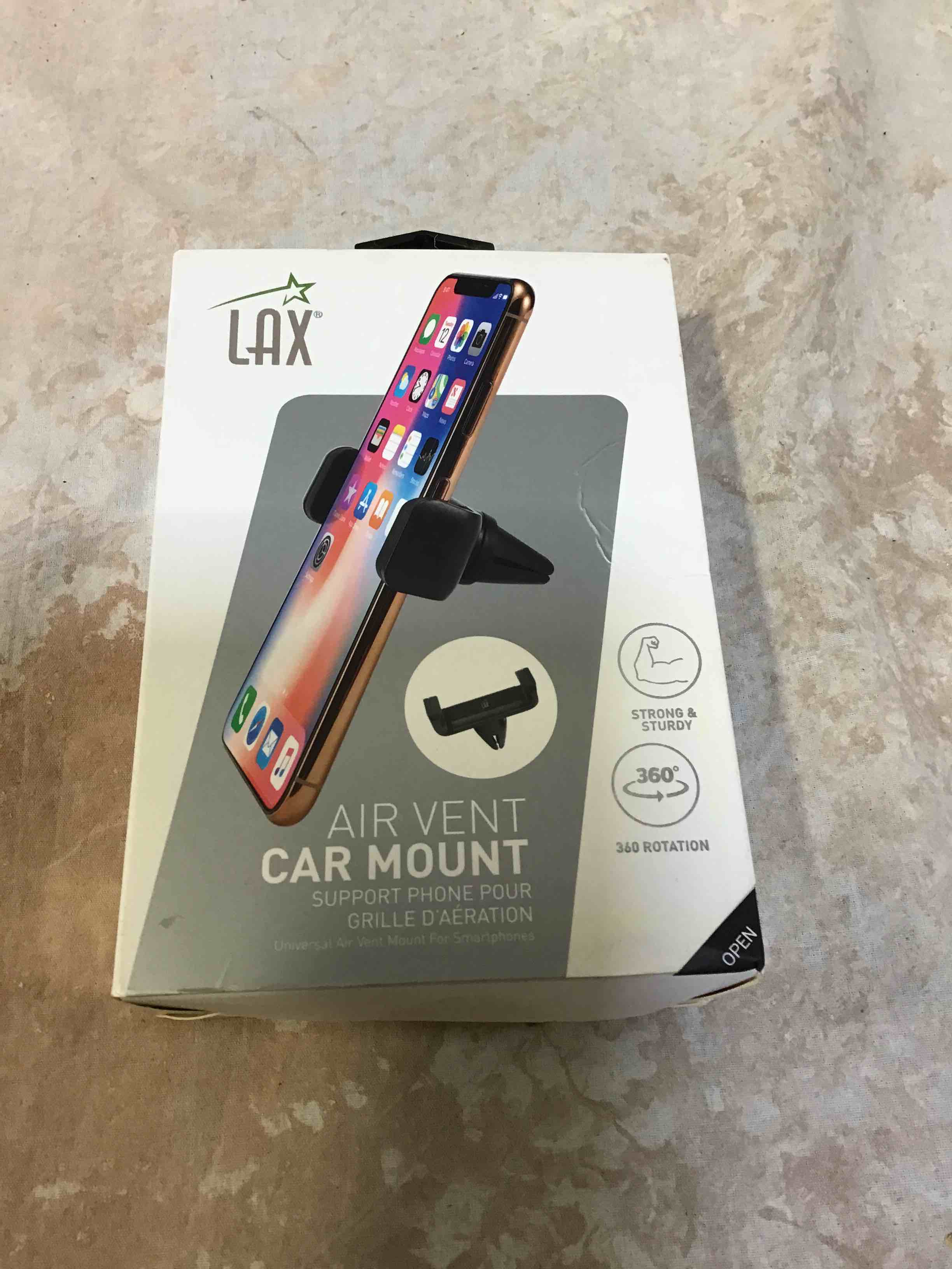 LAX Gadgets Car Vent Phone Mount - Universal Car Vent Phone Holder Rubber Clip Compatible with All S