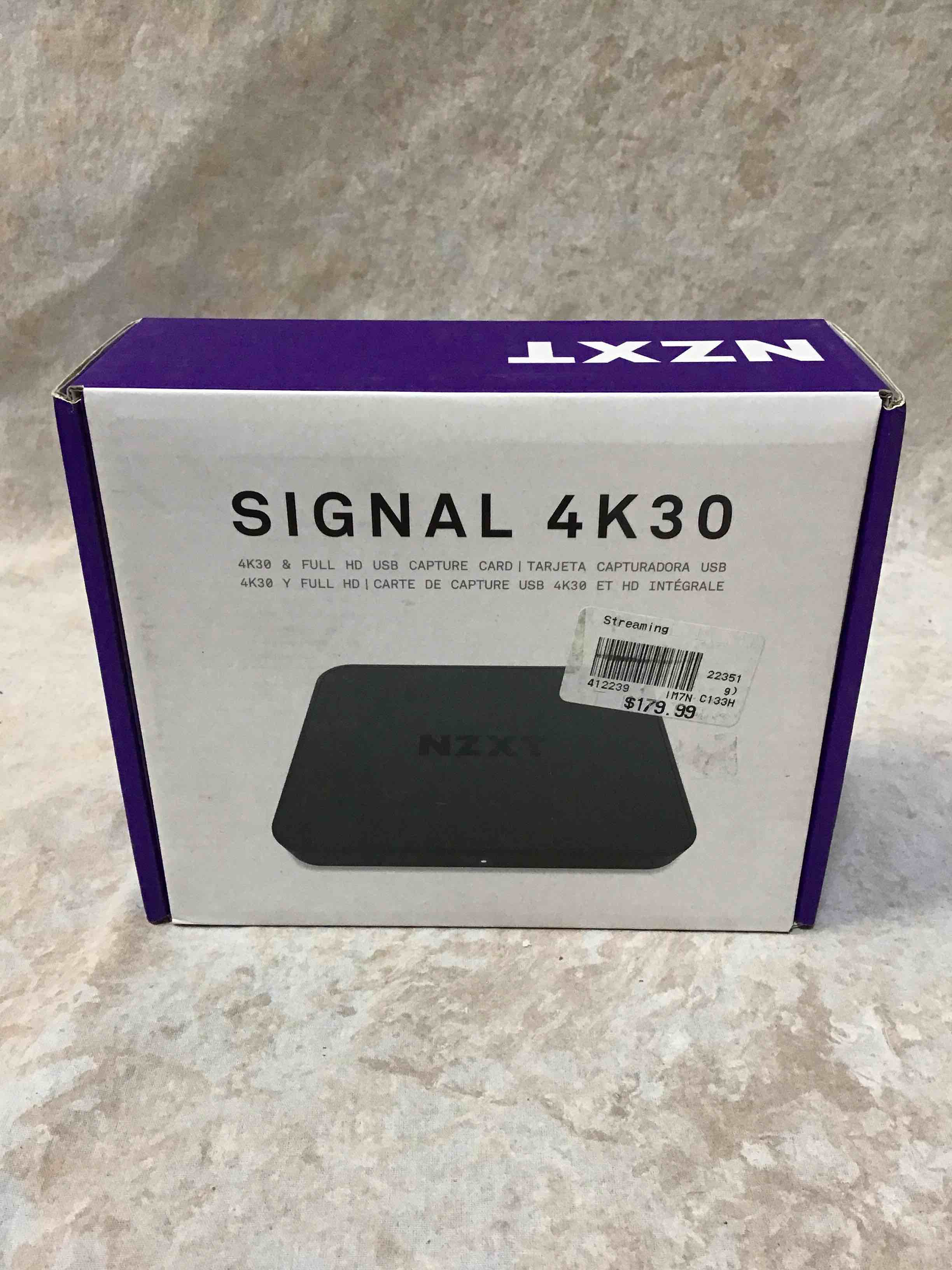 NZXT Signal 4K30 Full HD USB Capture Card - ST-SESC1-WW - 4K60 HDR and 240Hz at Full HD (1080p) - Li