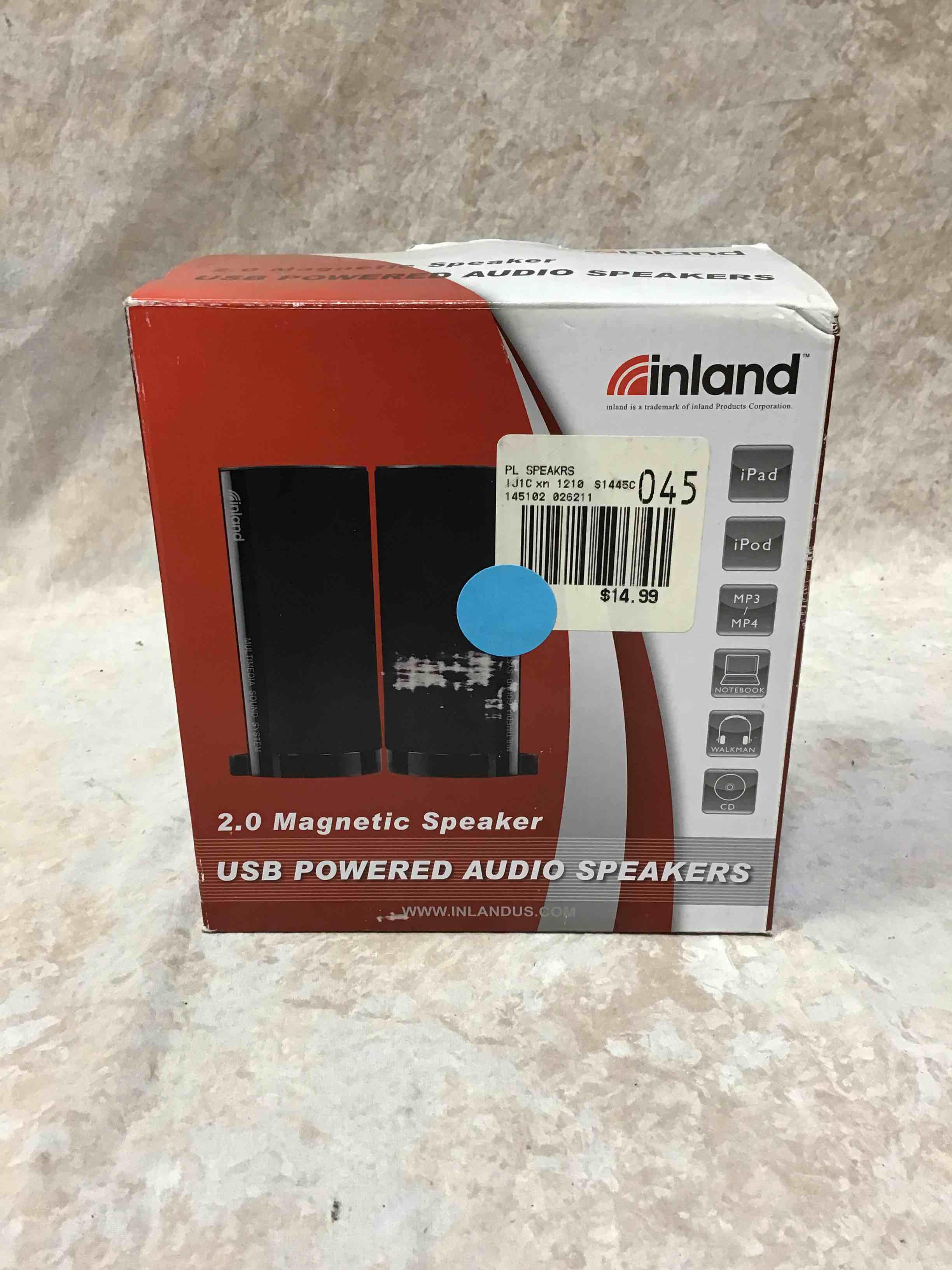 inland 2.0 Magnetic Speaker USB Audio Speakers