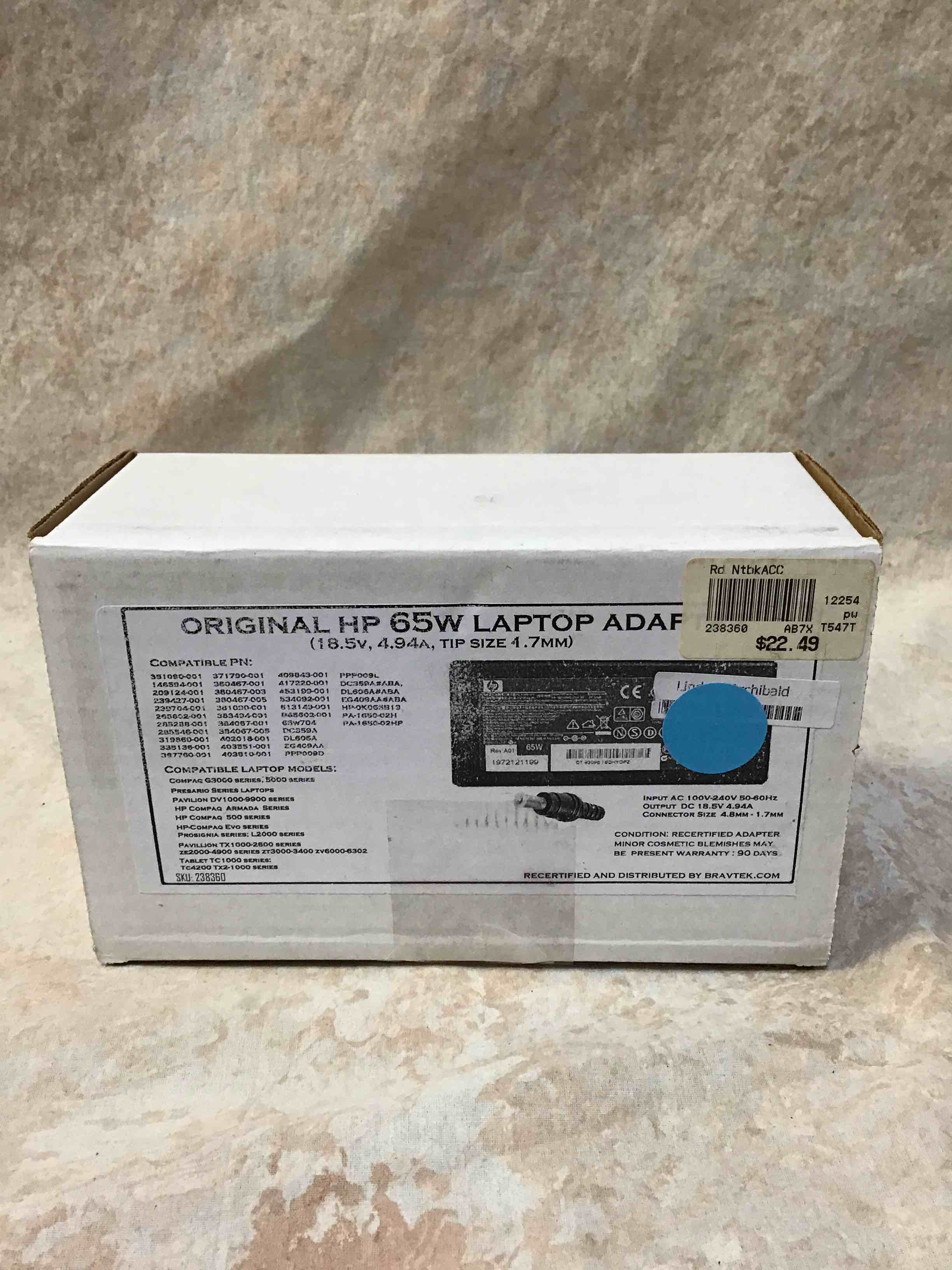 Original HP 65W Laptop Adapter
