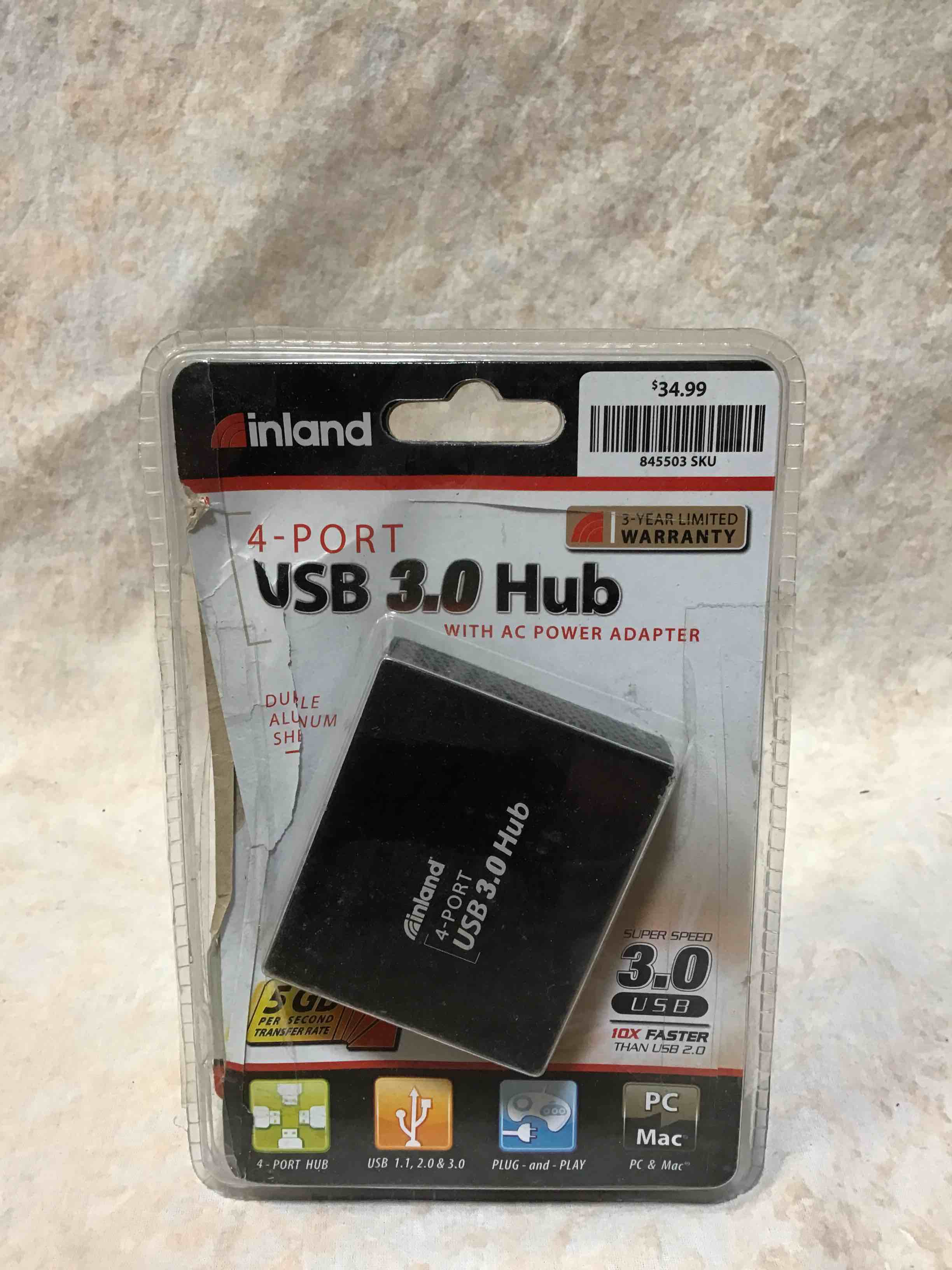 Inland 4-Port USB 3.0 Hub