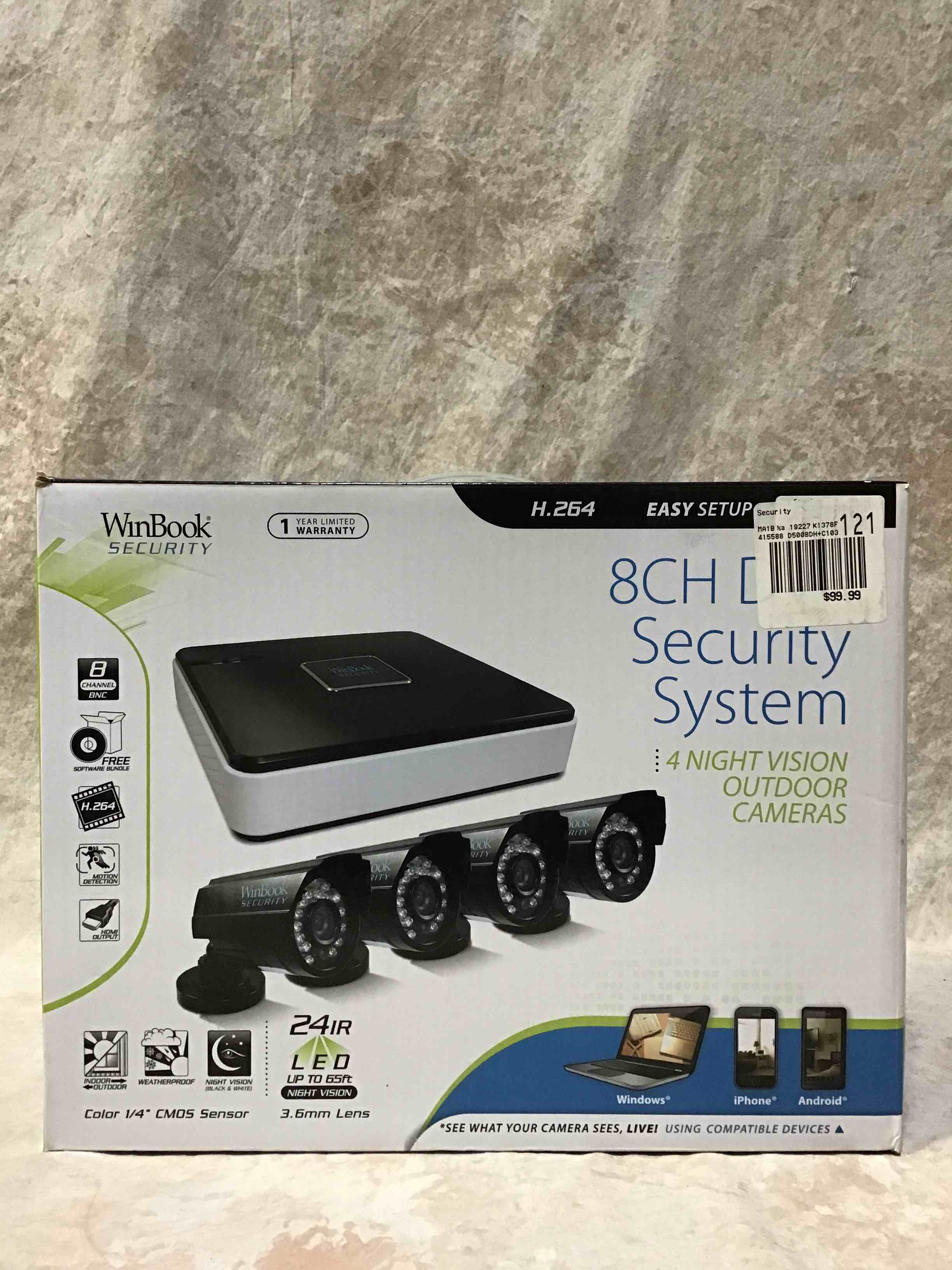 WinBook Security 8CH Security System 