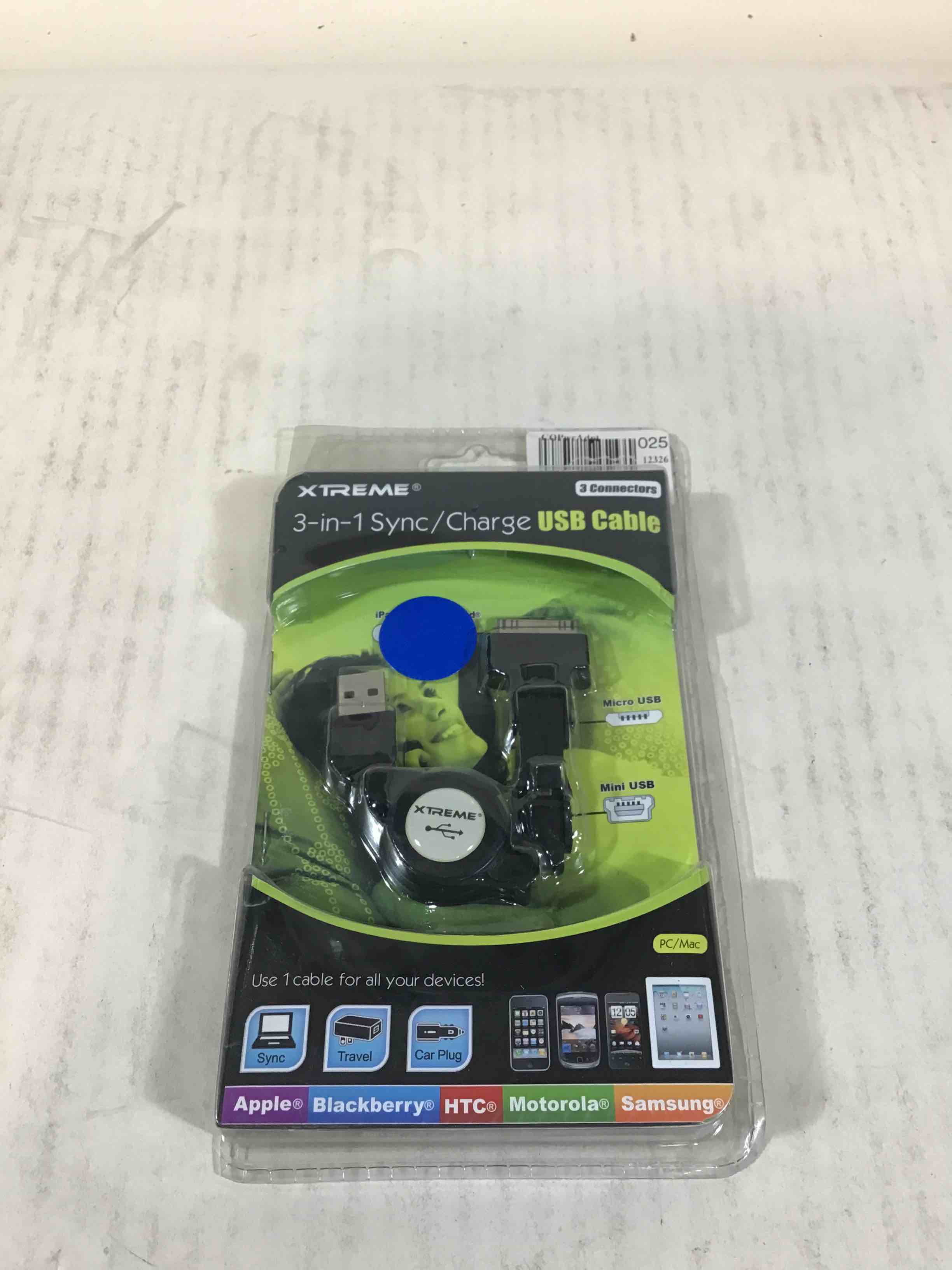 Xtreme 3-1 Sync Charge USB Cable
