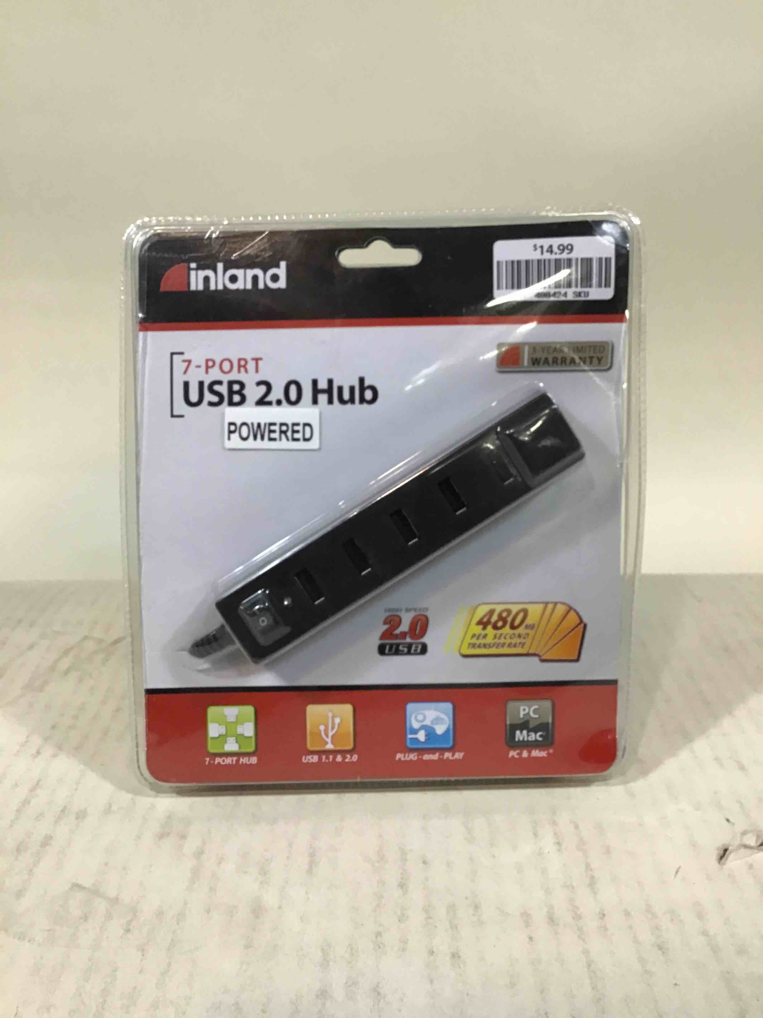 Inland 7-Port USB HUB 