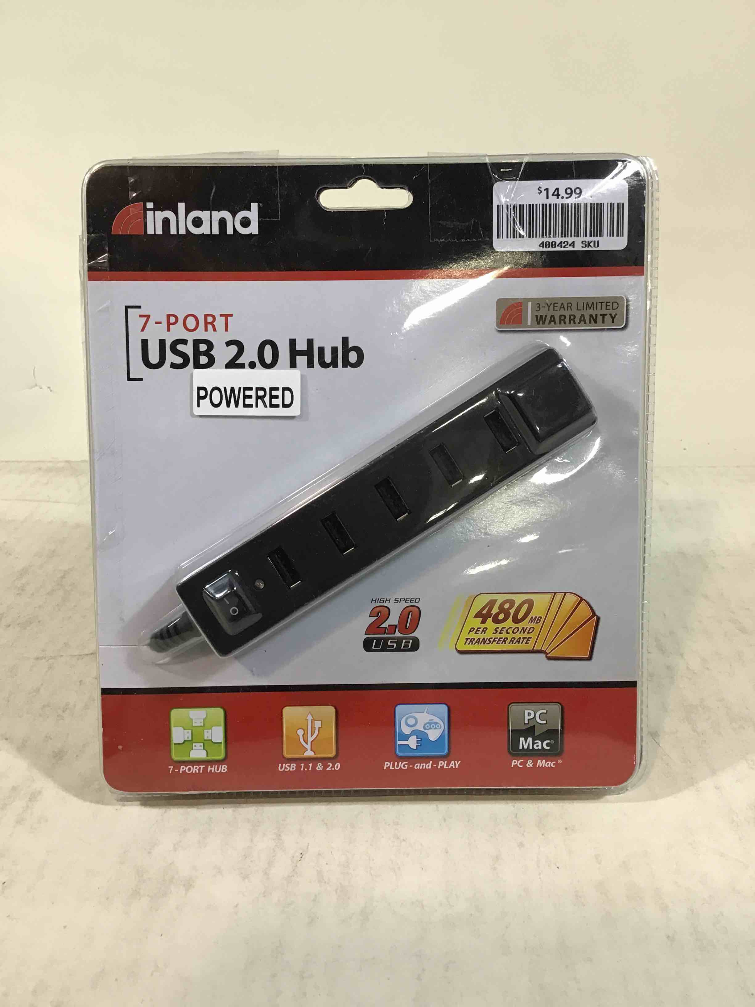 inland 7-Port USB 2.0 Hub