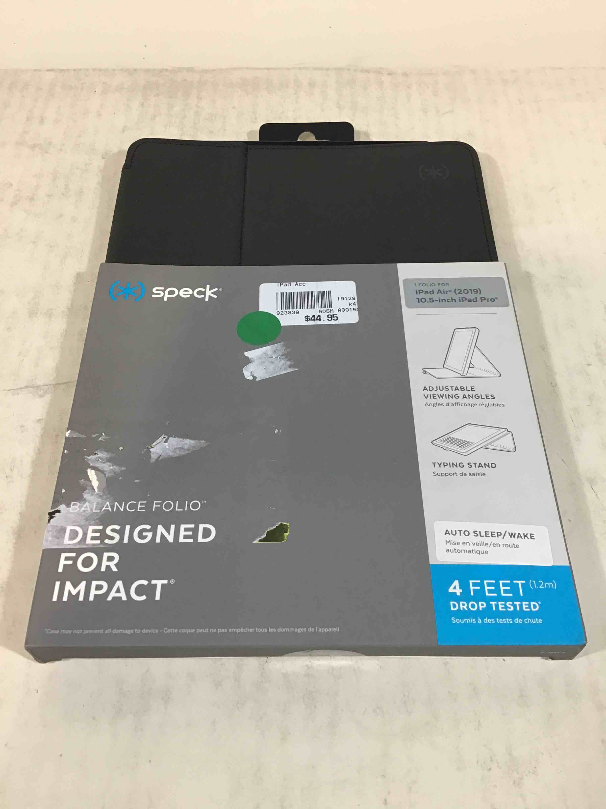 Speck Products BalanceFolio iPad Air (2019) Case (Also fits 10.5-inch iPad Pro), Black/Slate Grey (1