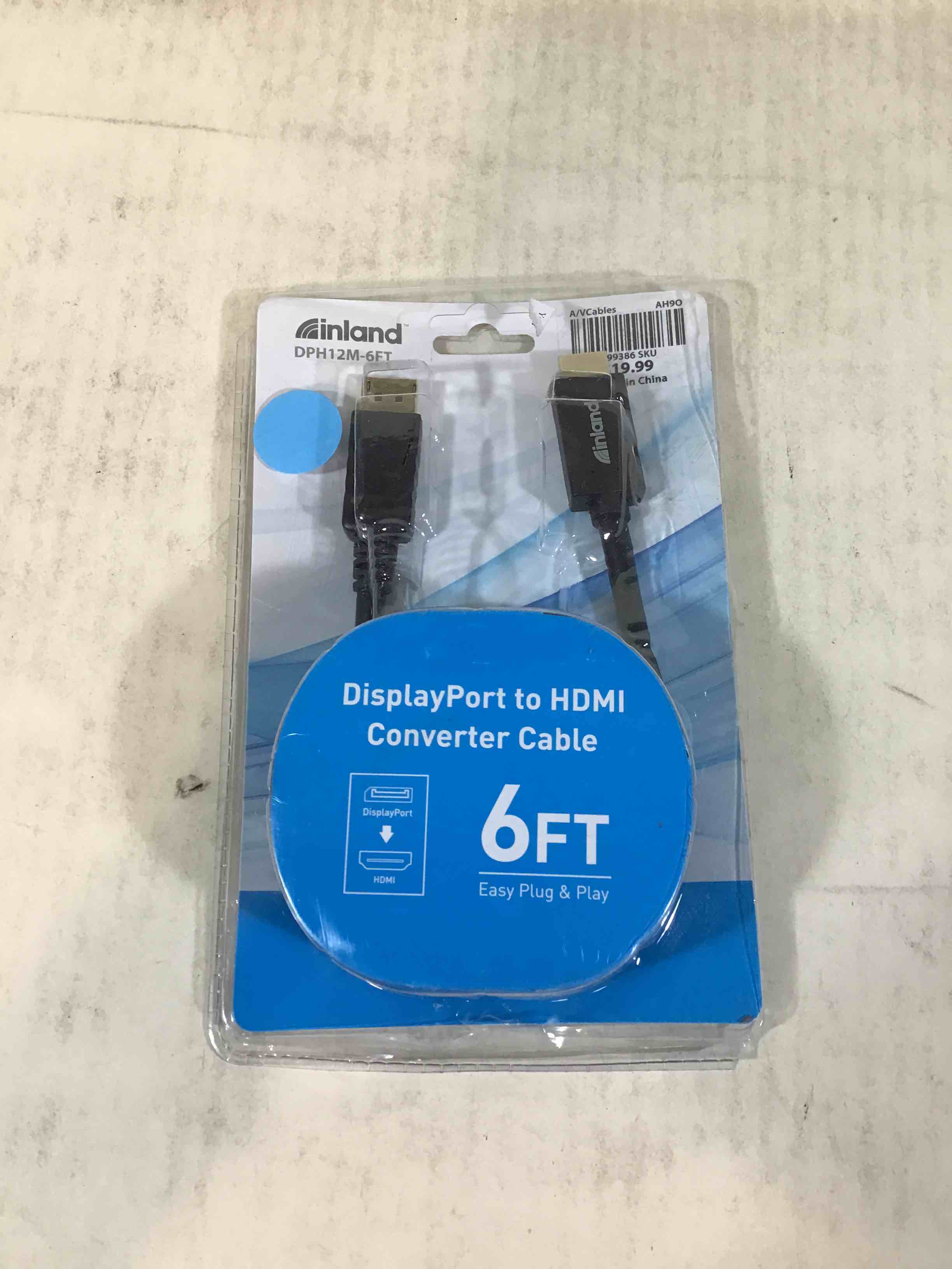 inland DisplayPort to HDMI Converter Cable