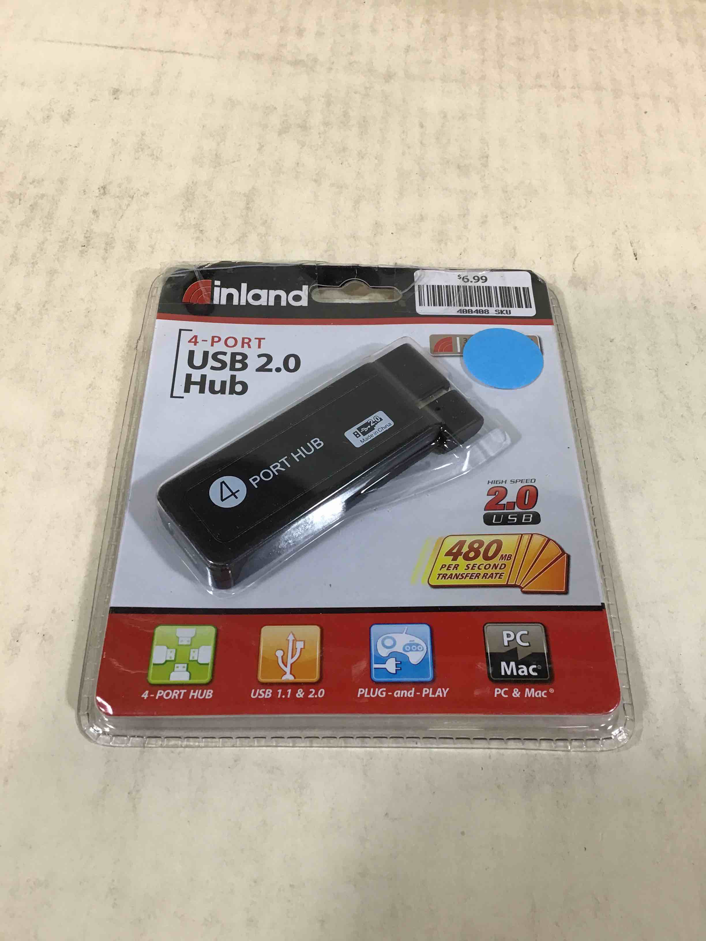 inland 4-Port USB 2.0 Hub