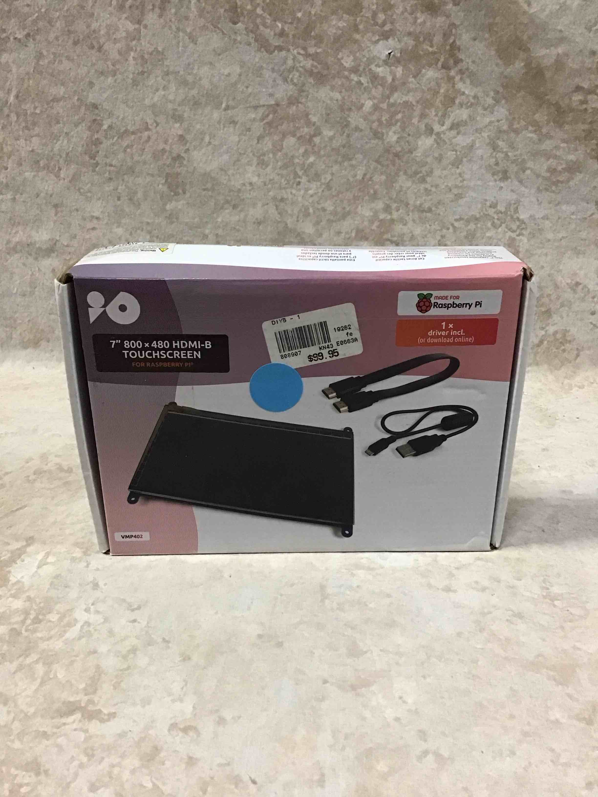 7” 800 x 800 HDMI-B Touchscreen for Raspberry PI