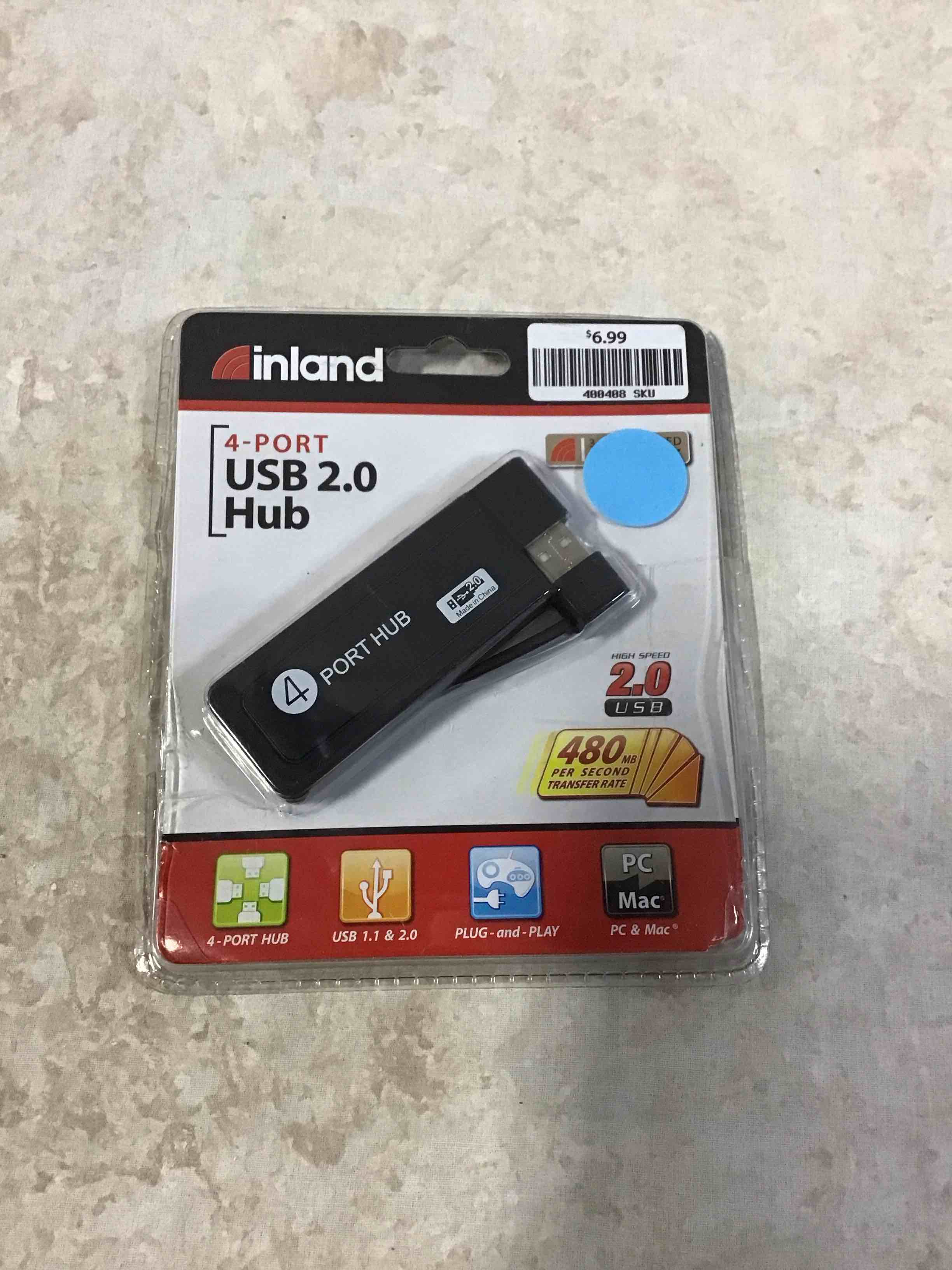 inland 4-Port USB 2.0 Hub