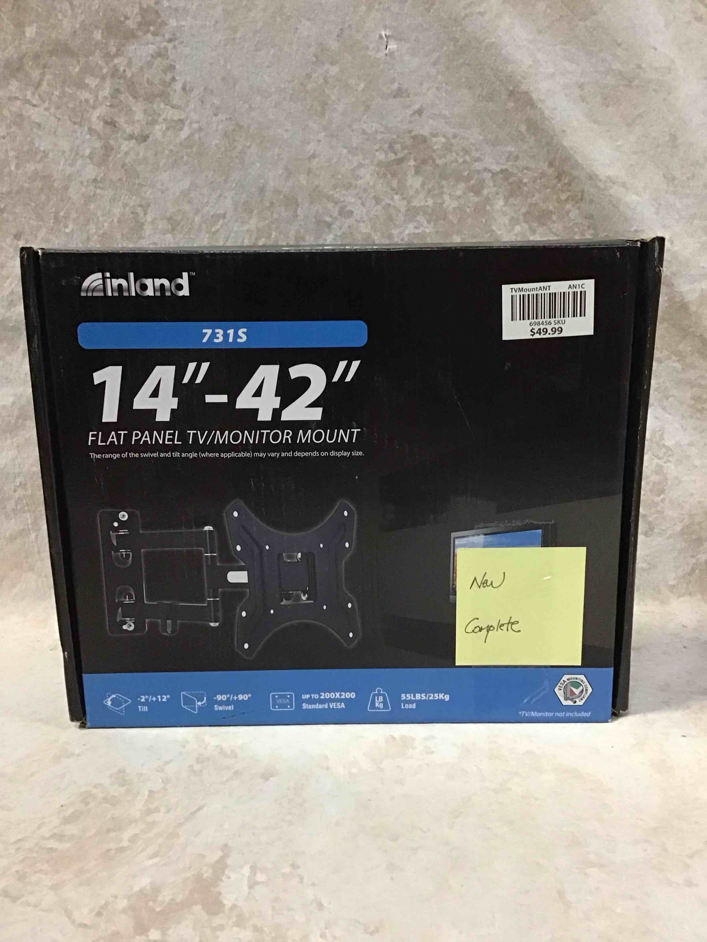 inland 14”-42” Flat Panel TV/Monitor Mount