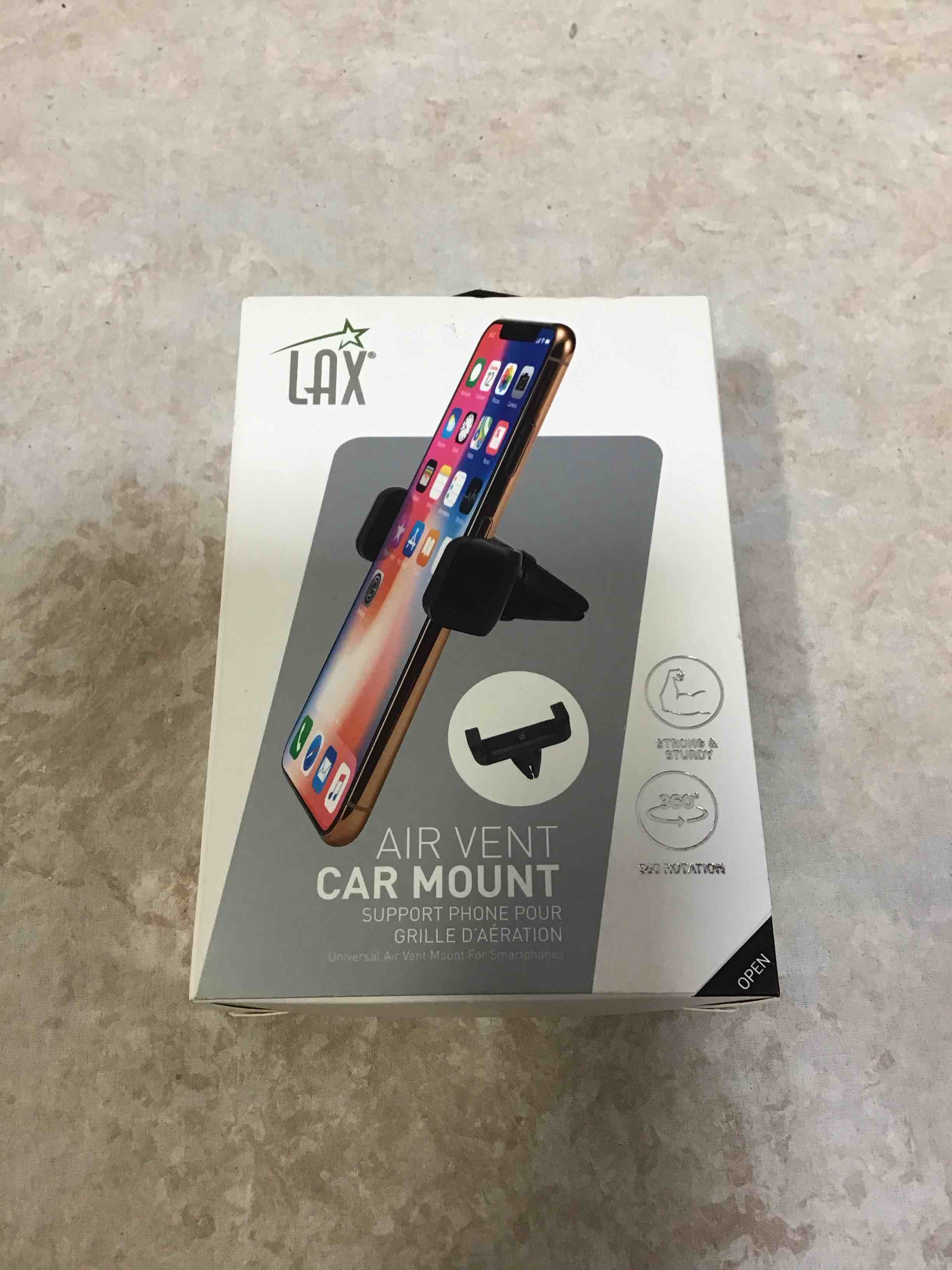 LAX Gadgets Car Vent Phone Mount - Universal Car Vent Phone Holder Rubber Clip Compatible with All S