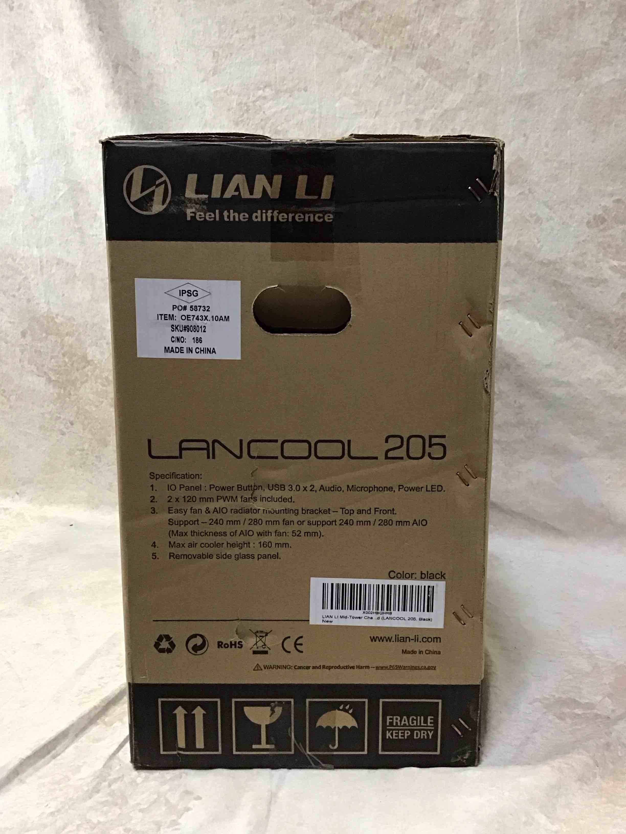 Lian Li Lancool 205 Gaming PC Case Black