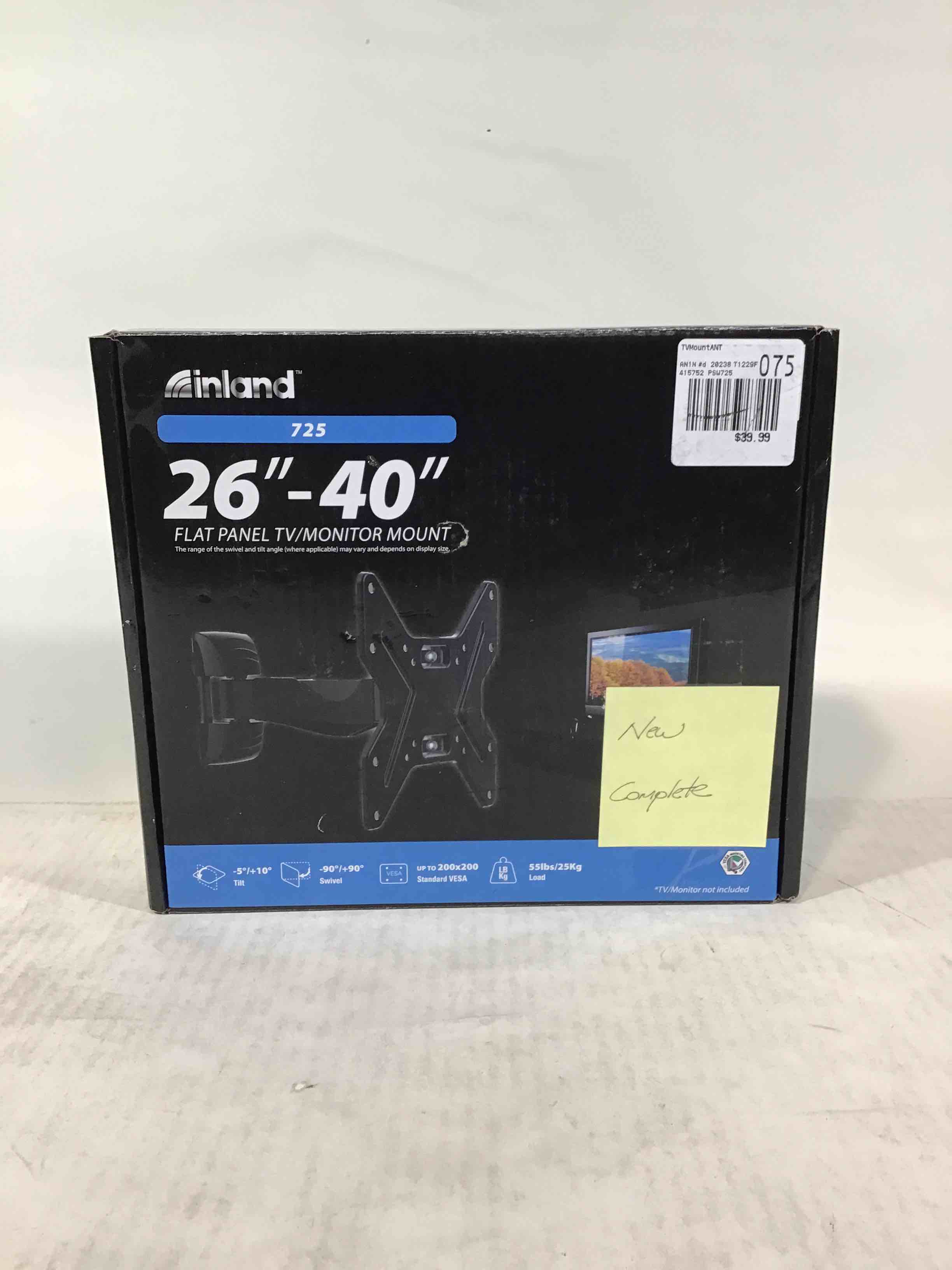 inland 26”-40” Flat Panel TV/Monitor Mount