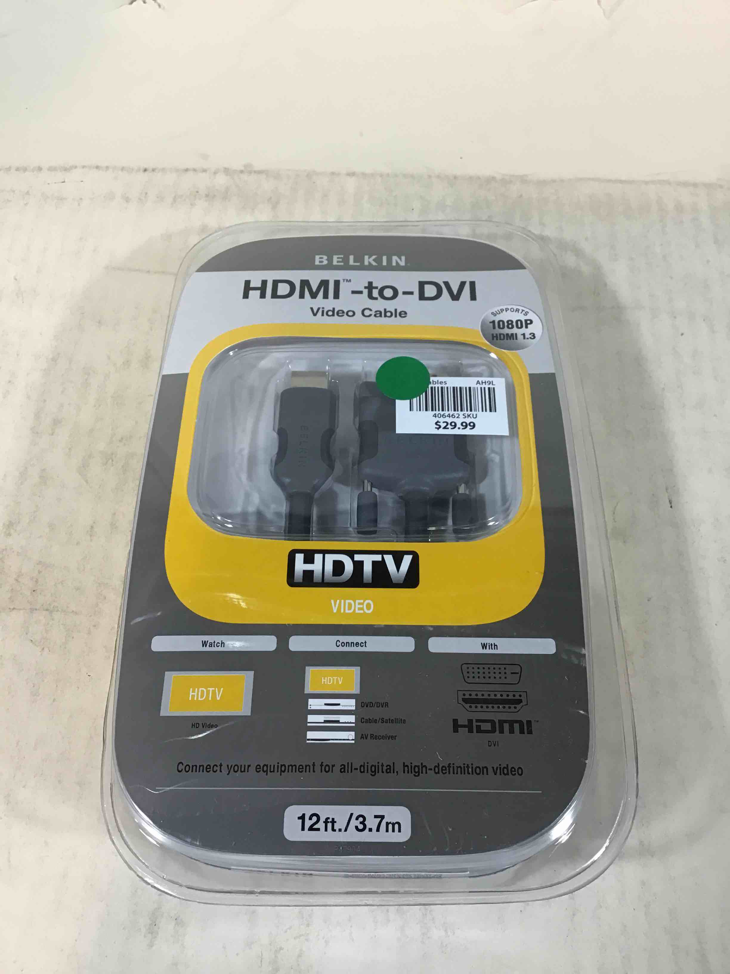 Belkin 12ft HDMI Interface to DVI Video Cable