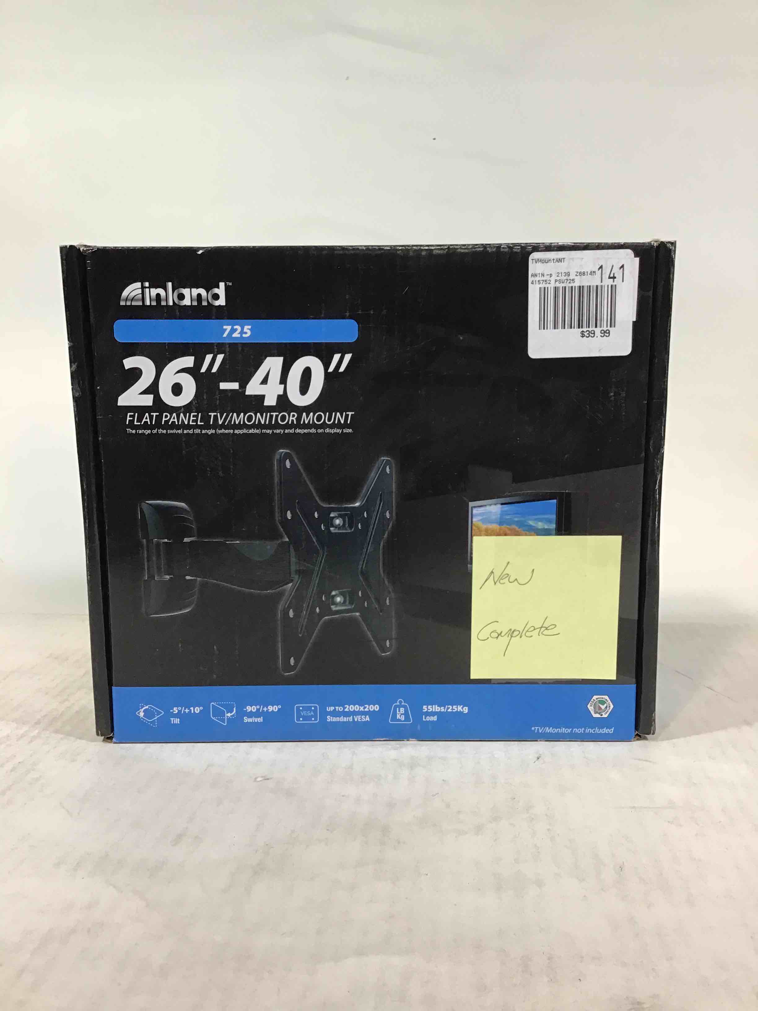 inland 26”-40” Flat Panel TV/Monitor Mount