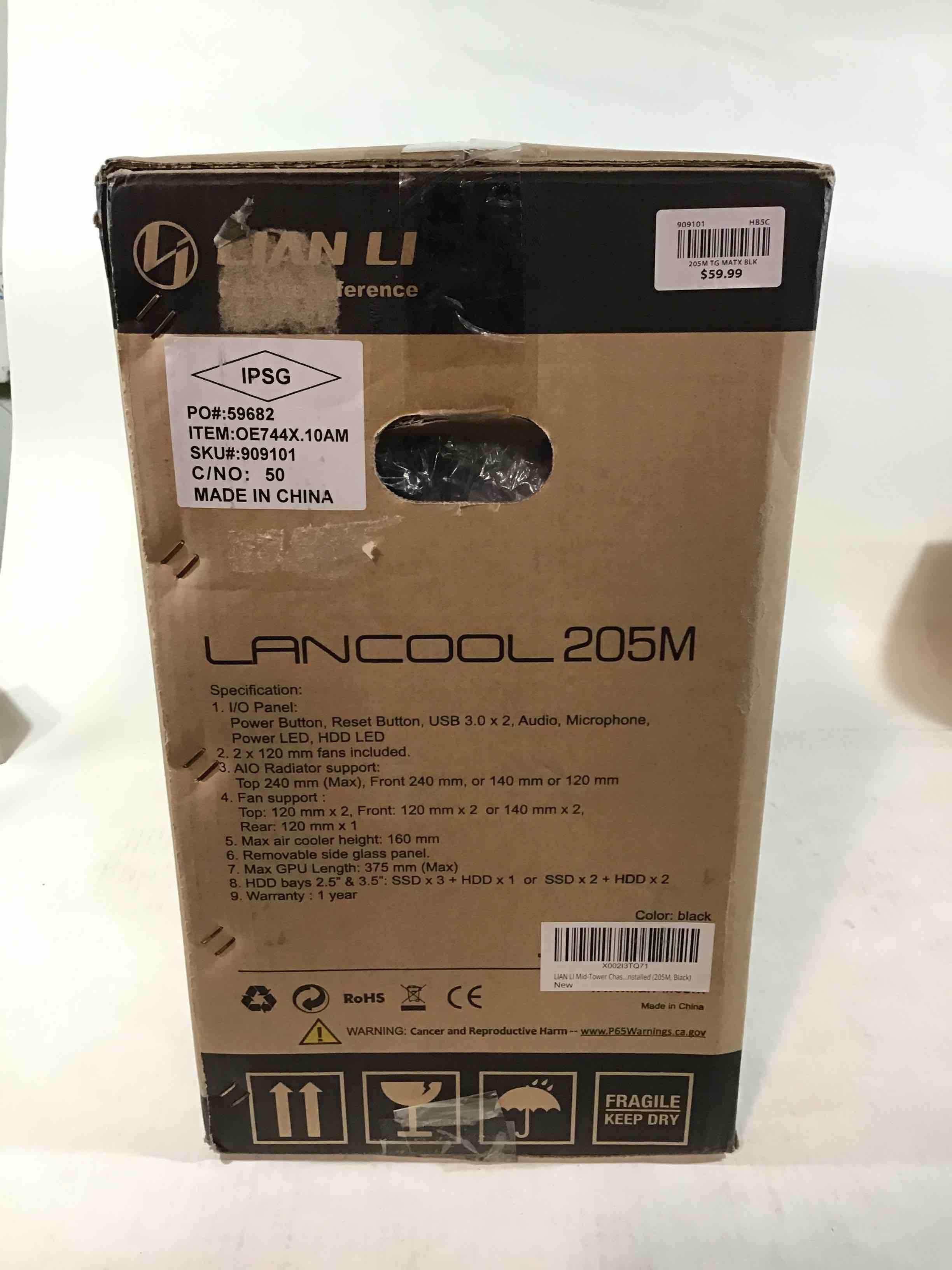 Lian Li Lancool 205M Gaming PC Case Black