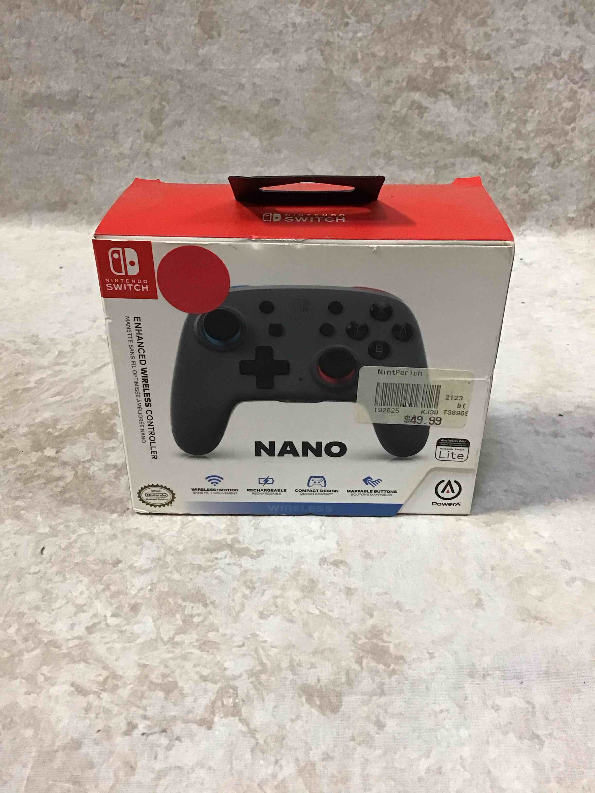 PowerA Enhanced Nano Wireless Controller for Nintendo Switch - Gray