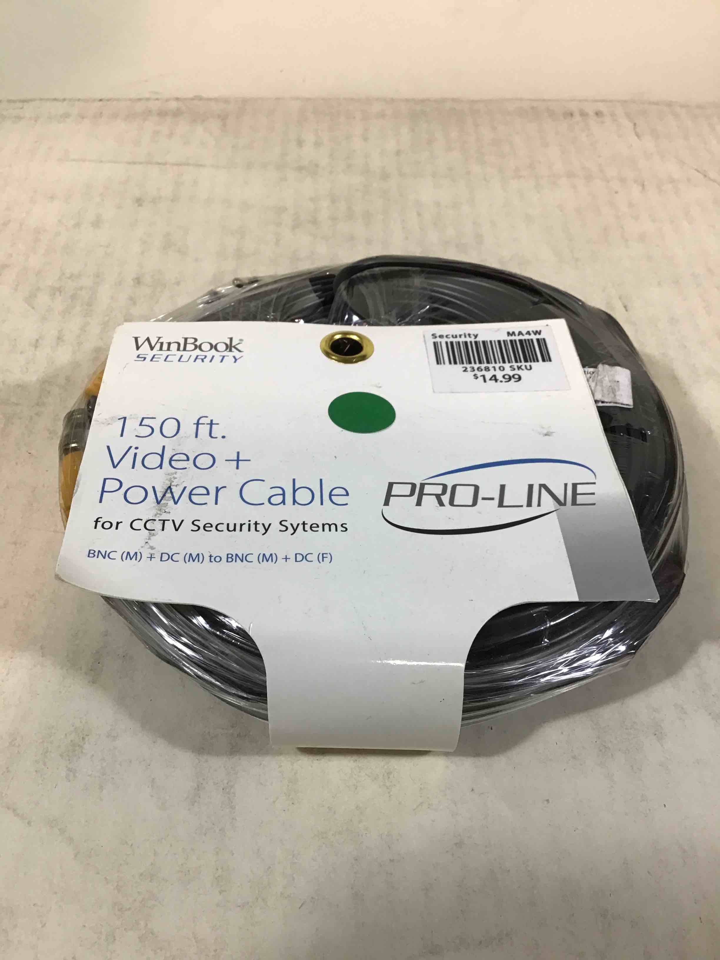 WinBook Security 150’ Video + Power Cable 