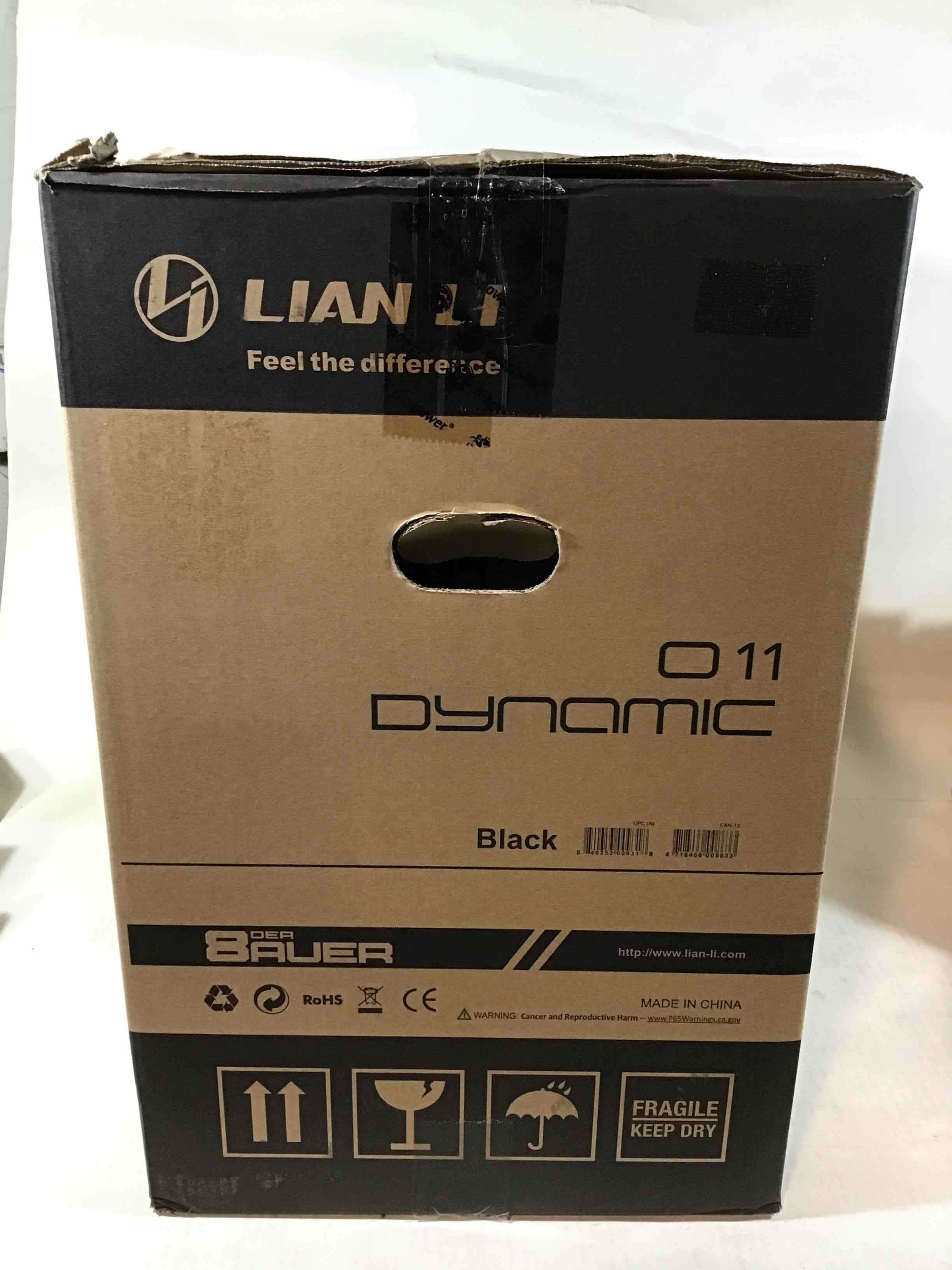 LIAN LI PC-O11 Dynamic Black Tempered Glass on the Front and Left Side  Chassis Body SECC ATX Mid Tower Gaming Computer Case - PC-O11DX