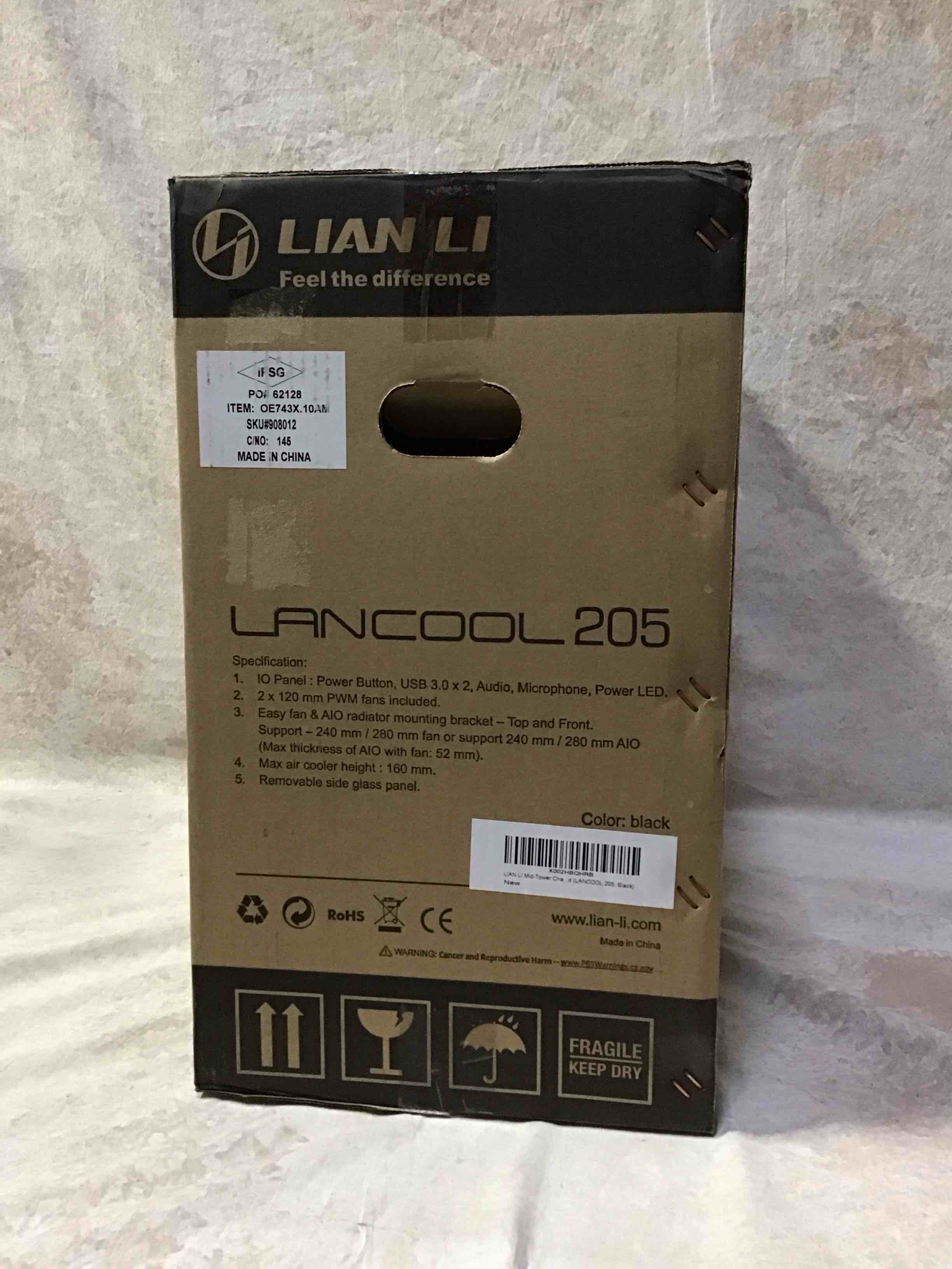 Lian Li Lancool 205 Gaming PC Case Black