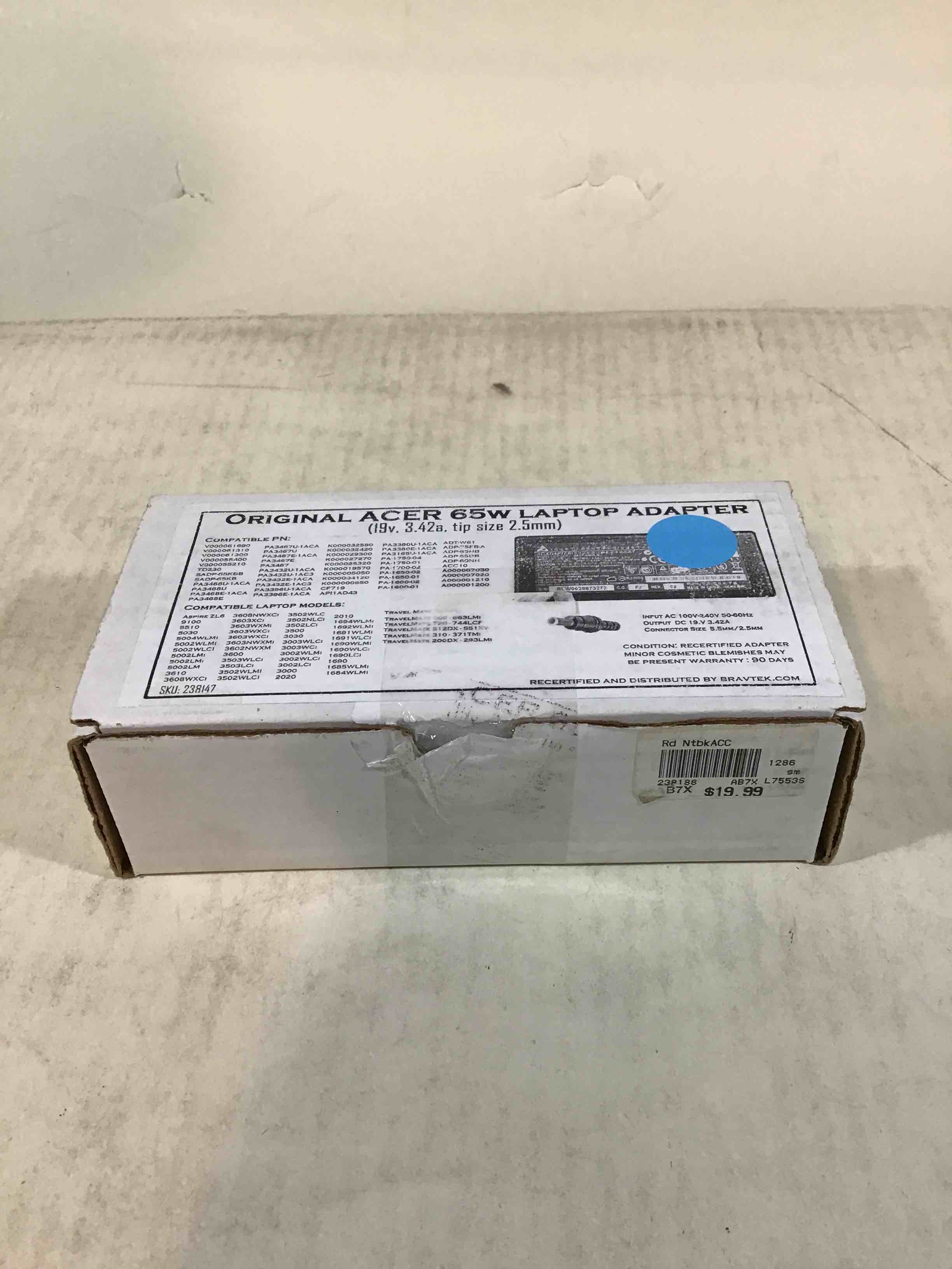 Original Acer 65W Laptop Adapter