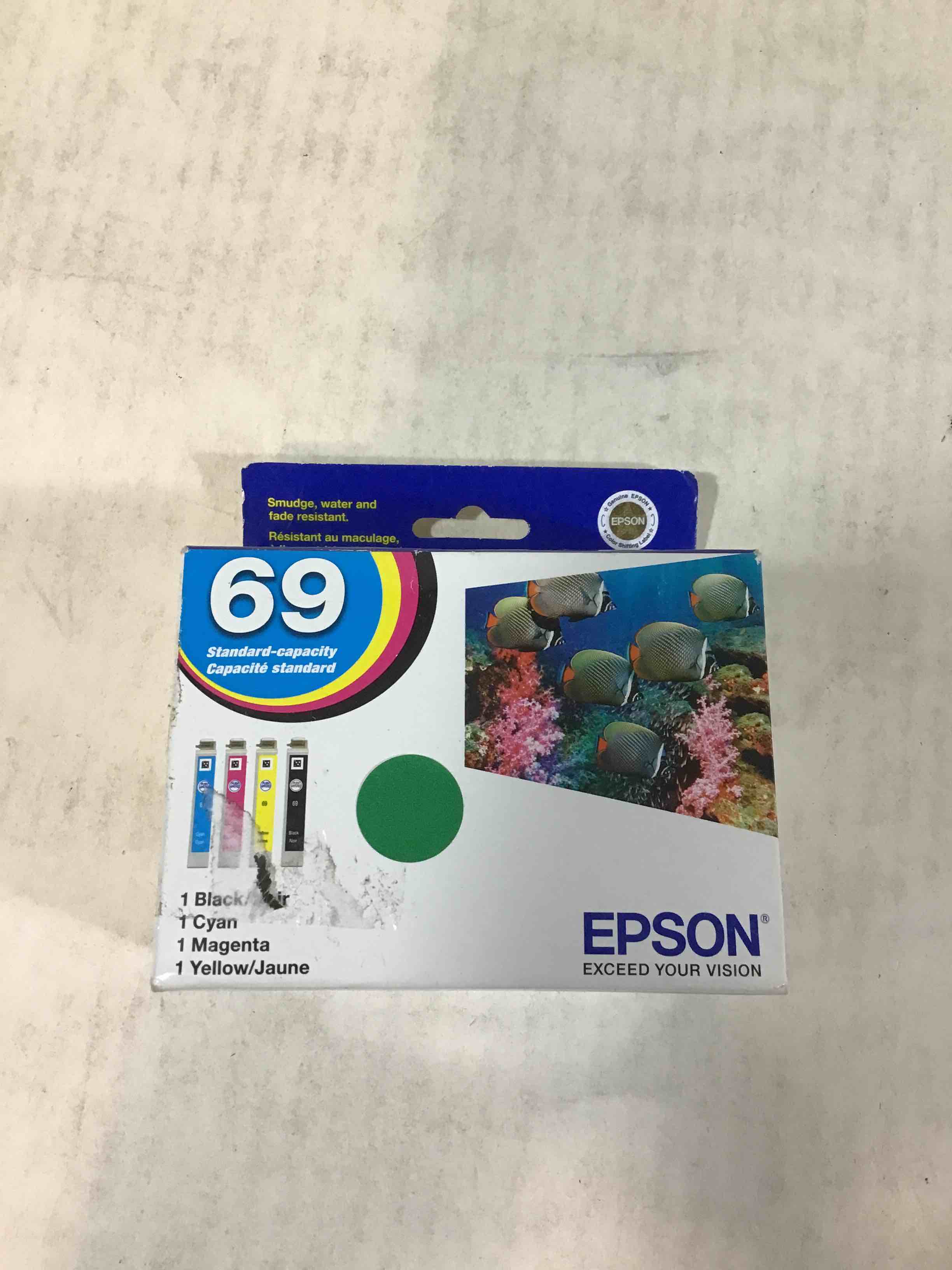Epson 69 4pk Combo Ink Cartridges - Black/Cyan/Magenta/Yellow (T069120BCS)