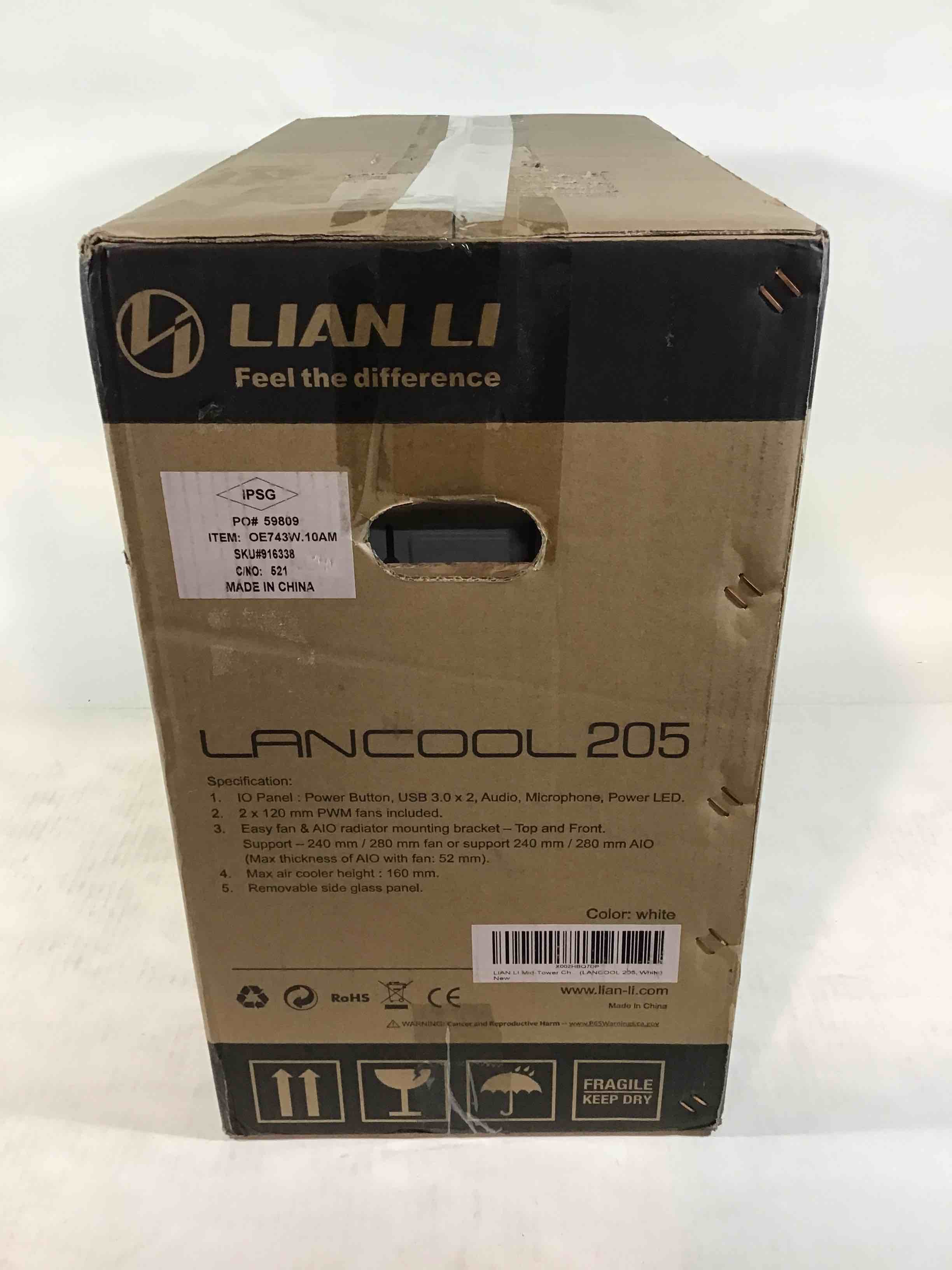 Lian Li Lancool 205 Gaming PC Case White