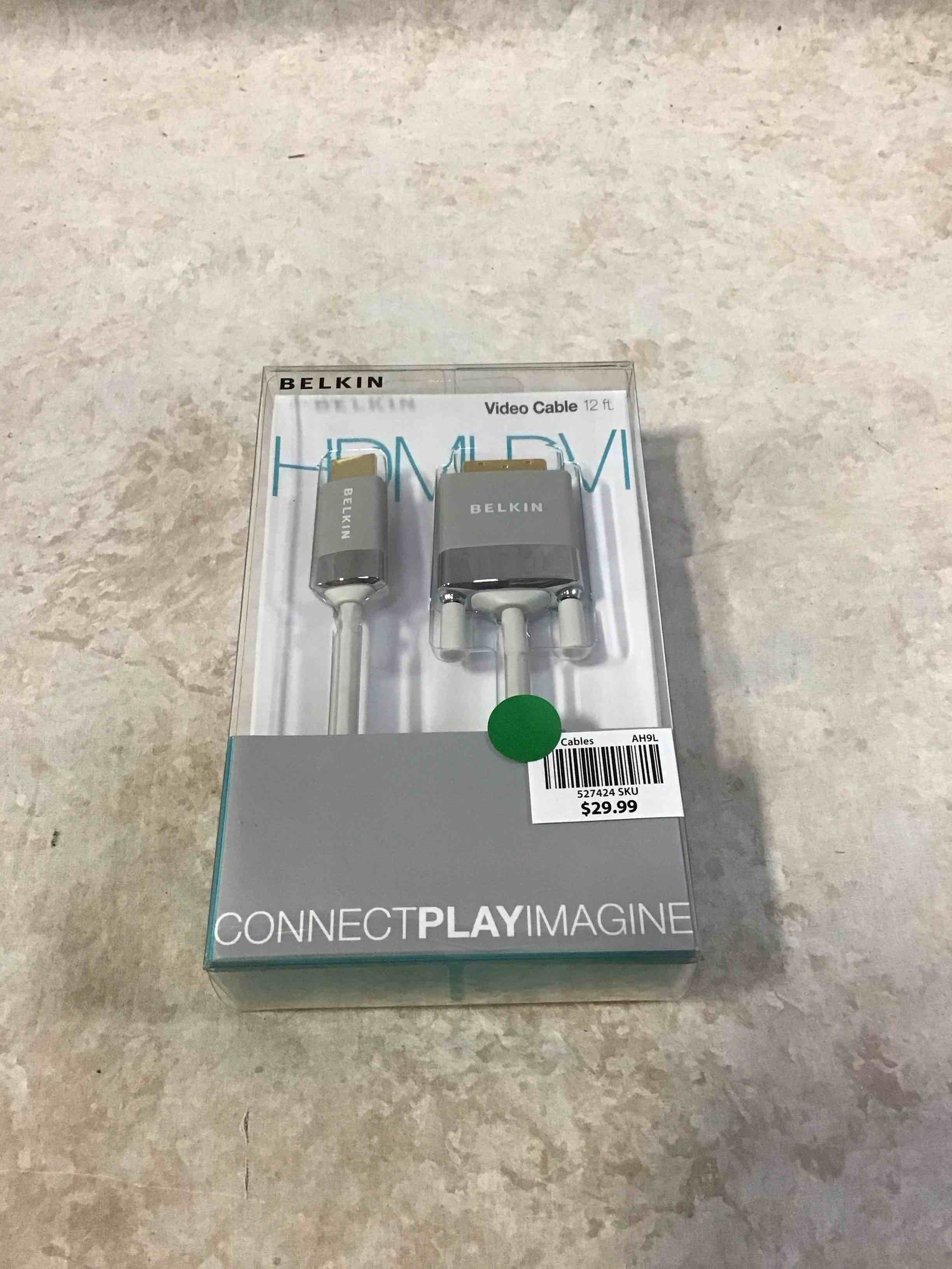 Belkin AV22401-12-WHT HDMI to DVI-D Cable Adapter