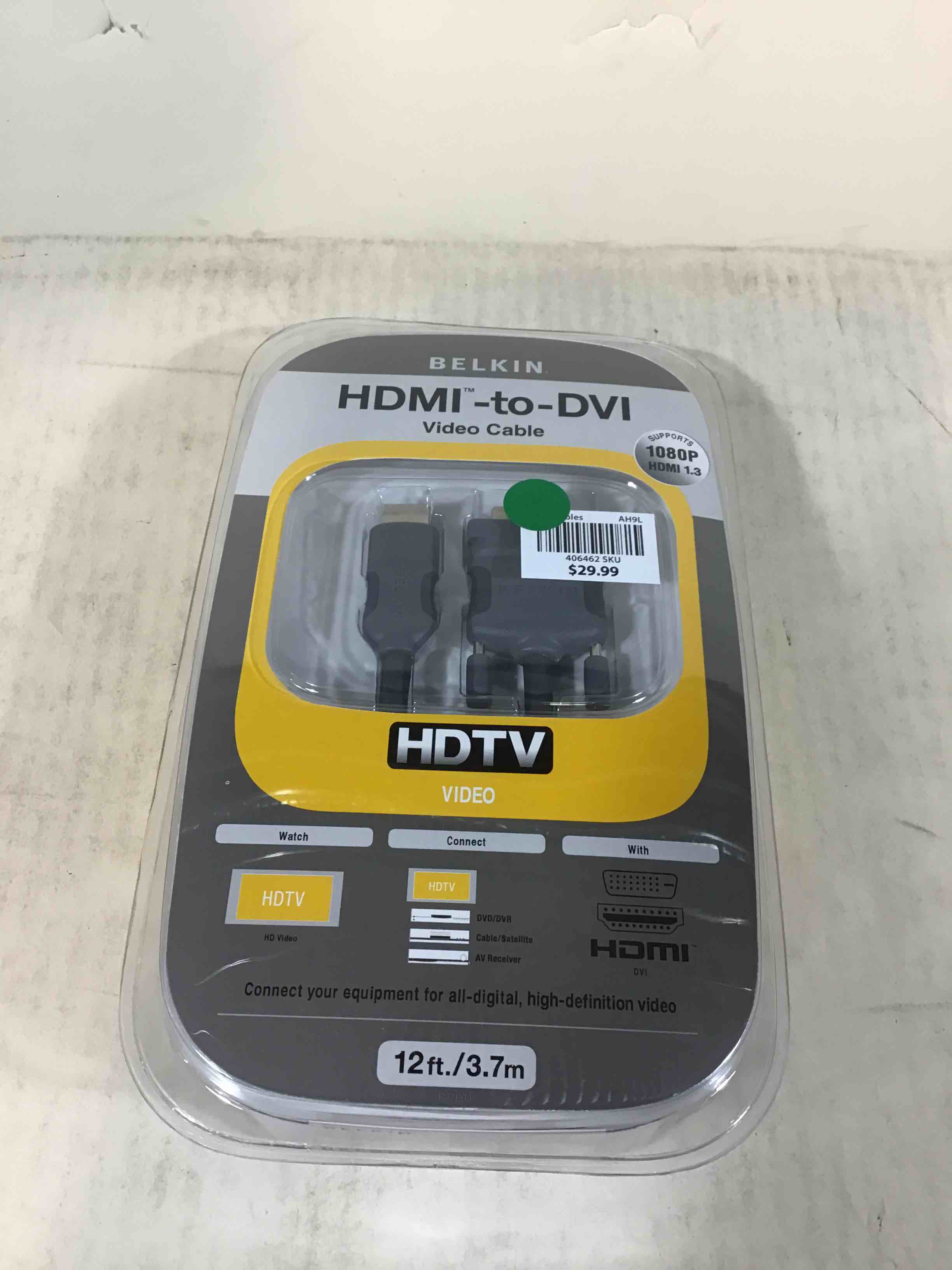 Belkin 12ft HDMI Interface to DVI Video Cable